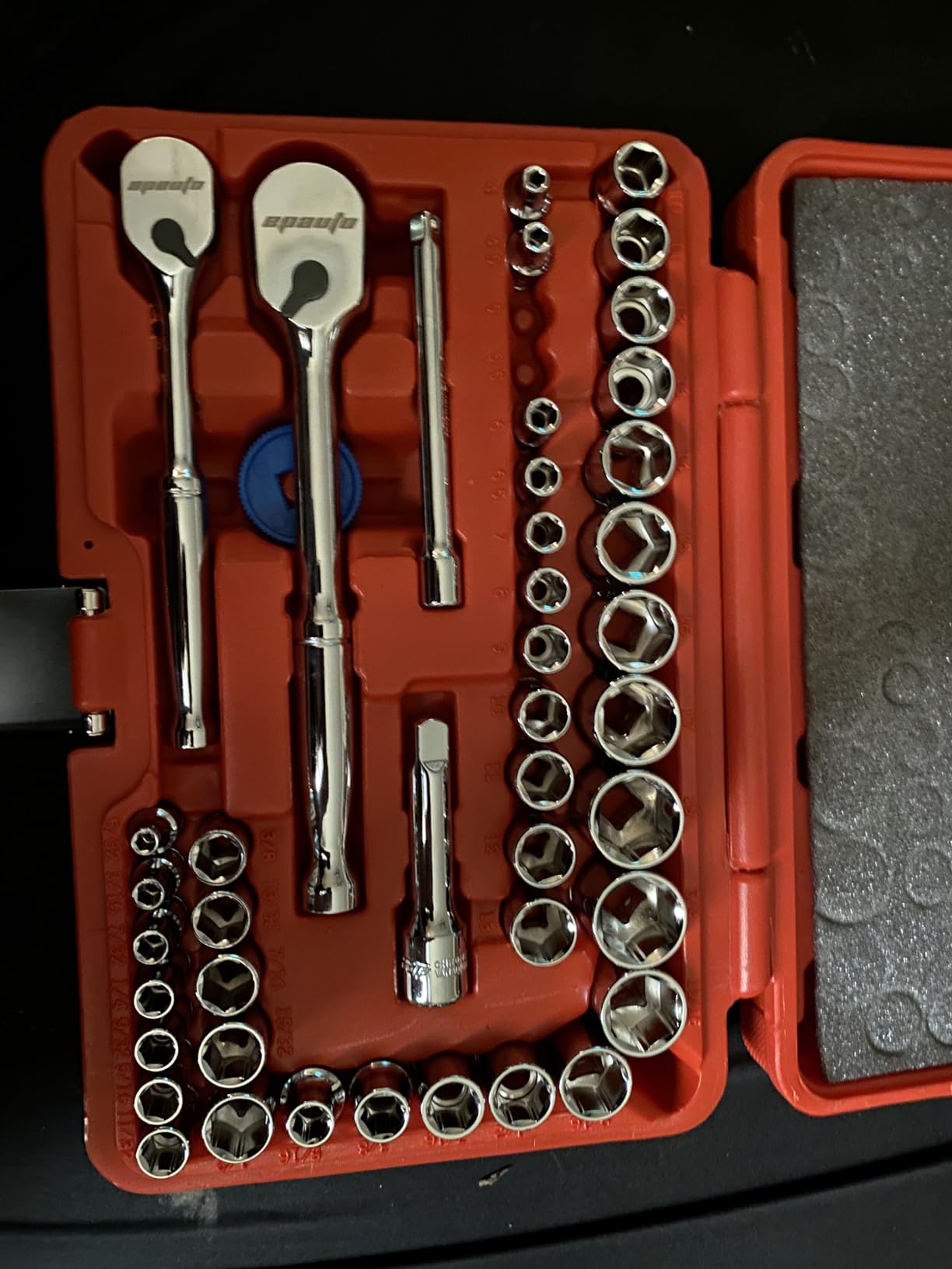 EPAuto 40 Pieces 1/4-Inch & 3/8-Inch Drive Socket Set, 72 Tooth Ratchet customer photo 2