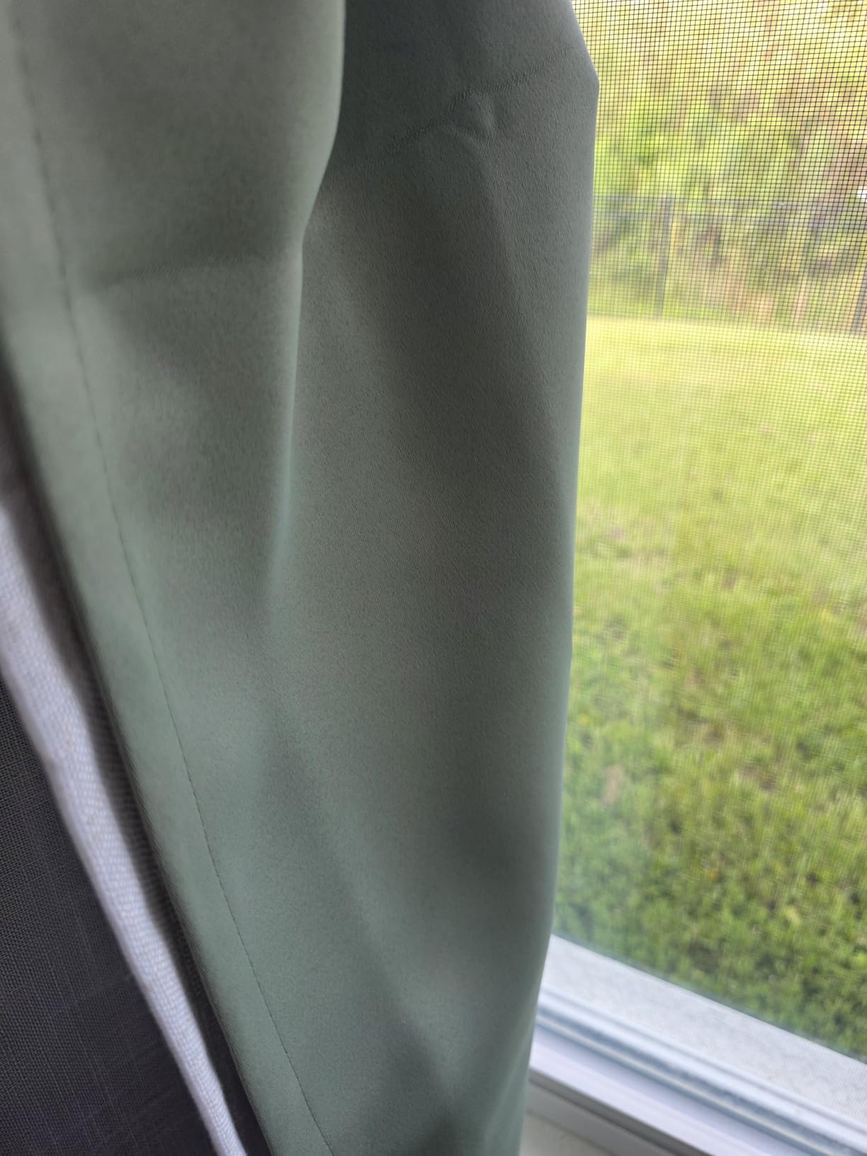 H.VERSAILTEX Blackout Curtains Thermal Insulated Window Treatment Panels Room Darkening Blackout Drapes for Living Room Back Tab/Rod Pocket Bedroom Draperies, 52 x 84 Inch, Light Sage, 2 Panels customer photo 2