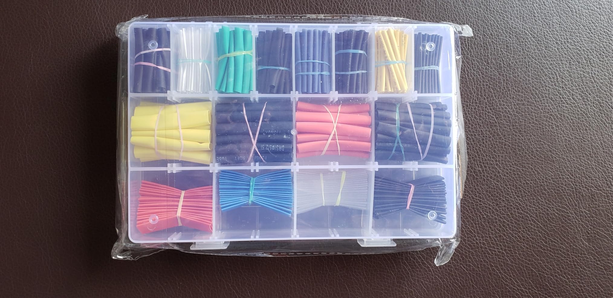 Ginsco 580 pcs 2:1 Heat Shrink Tubing Kit 6 Colors 11 Sizes Assorted Sleeving Tube Wrap Cable Wire Kit for DIY customer photo 1