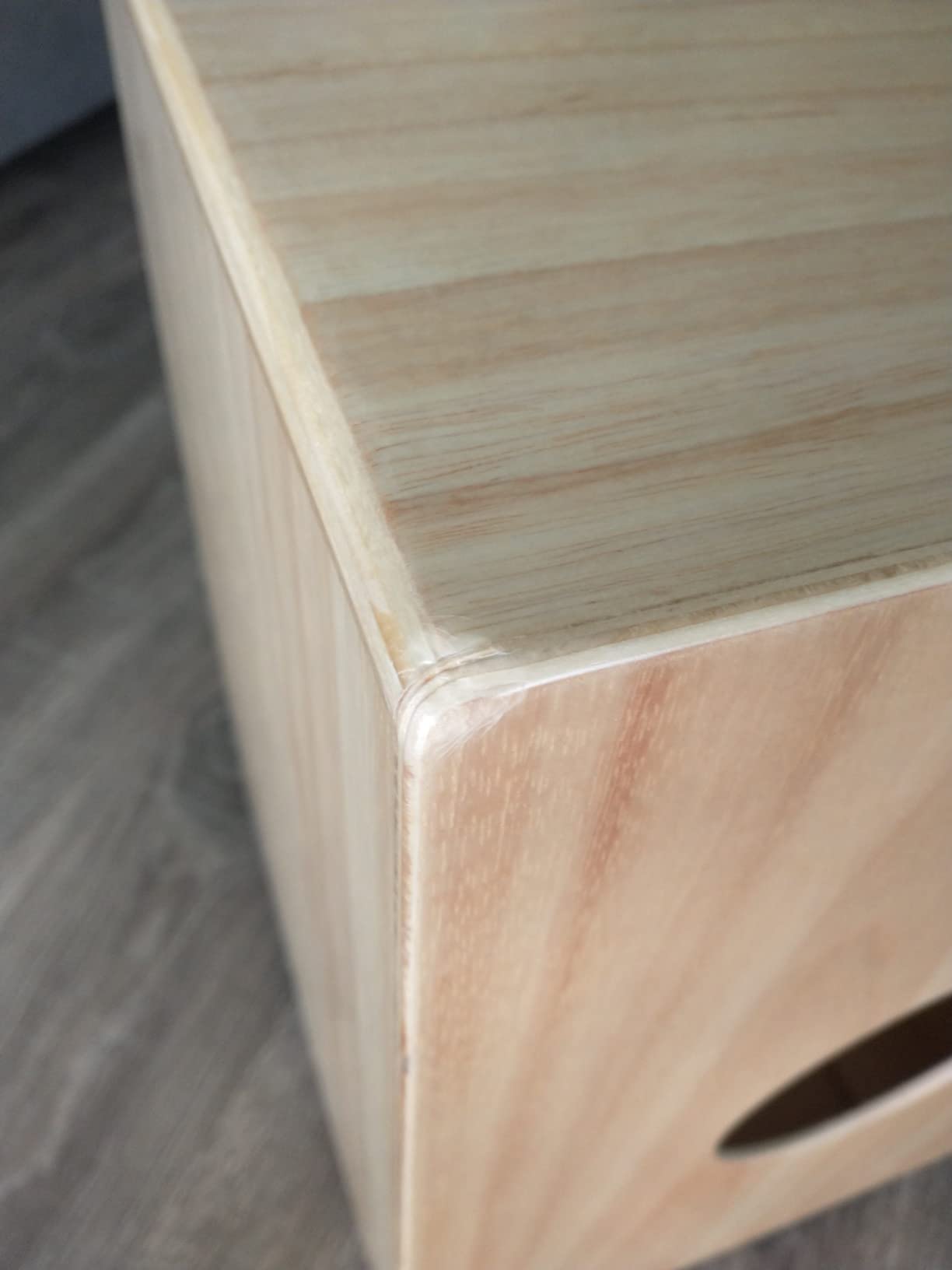 Pyle Jam - Wooden Cajon - Handcrafted Stringed Lightweight Percussion Box With Internal Guitar Strings, Rubber Capped Feet, Suitable For All Ages customer photo 1