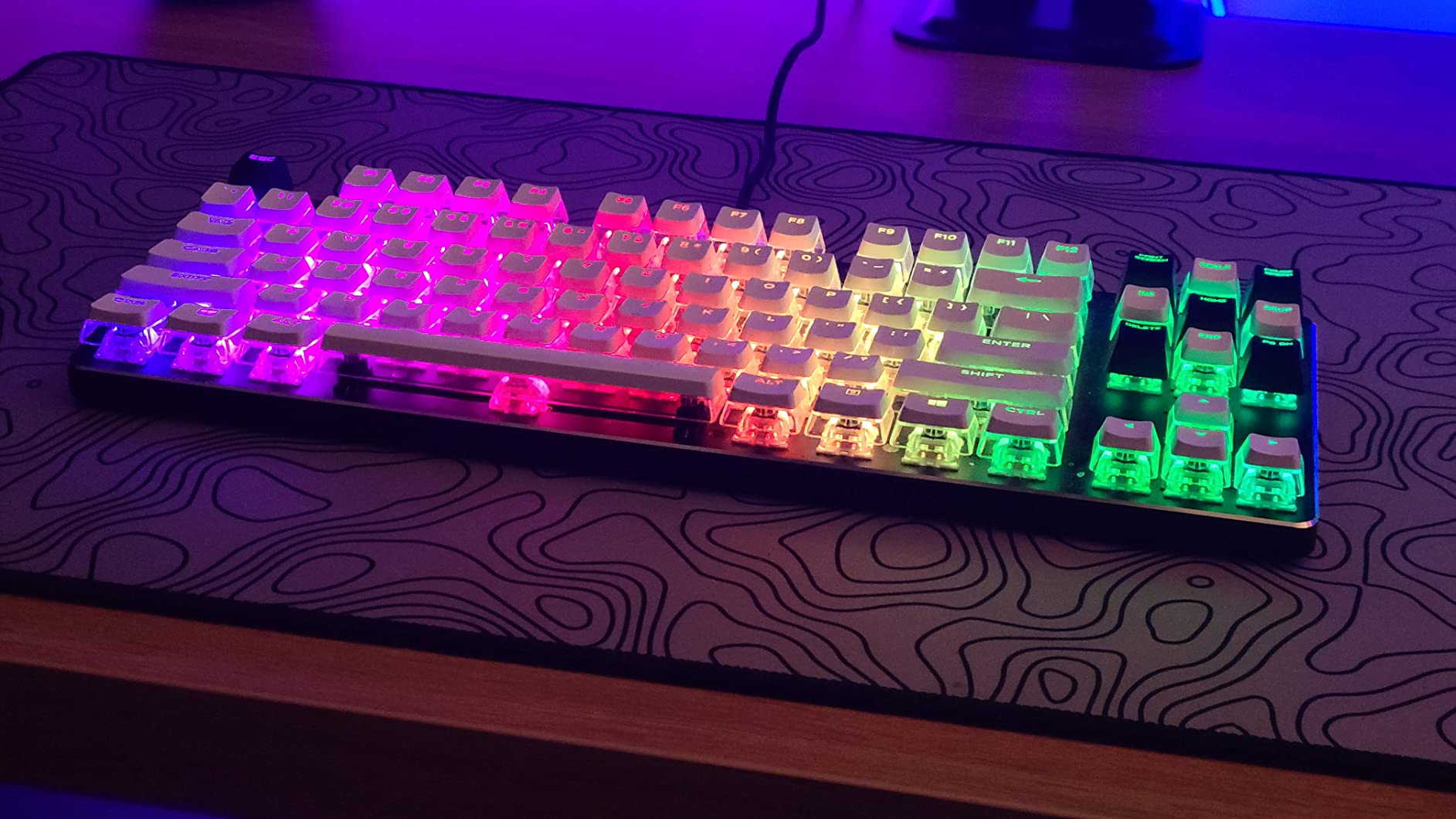 GLORIOUS Custom Gaming Keyboard - GMMK 85% Percent TKL Barebone - USB C Wired Mechanical Keyboard Kit - RGB Hot Swappable Switches & Keycaps - Black Metal Top Plate customer photo 1