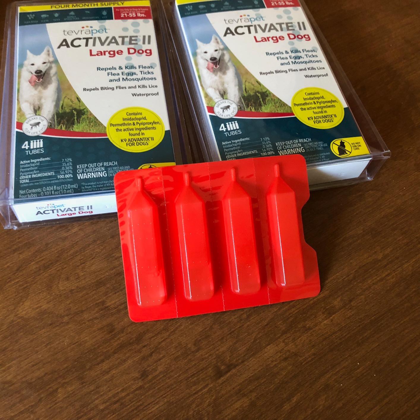 TevraPet Activate II Flea and Tick Prevention for Dogs | 4 Count | Medium Dogs 11-20 lbs | Topical Drops | 4 Months Flea Treatment customer photo 1
