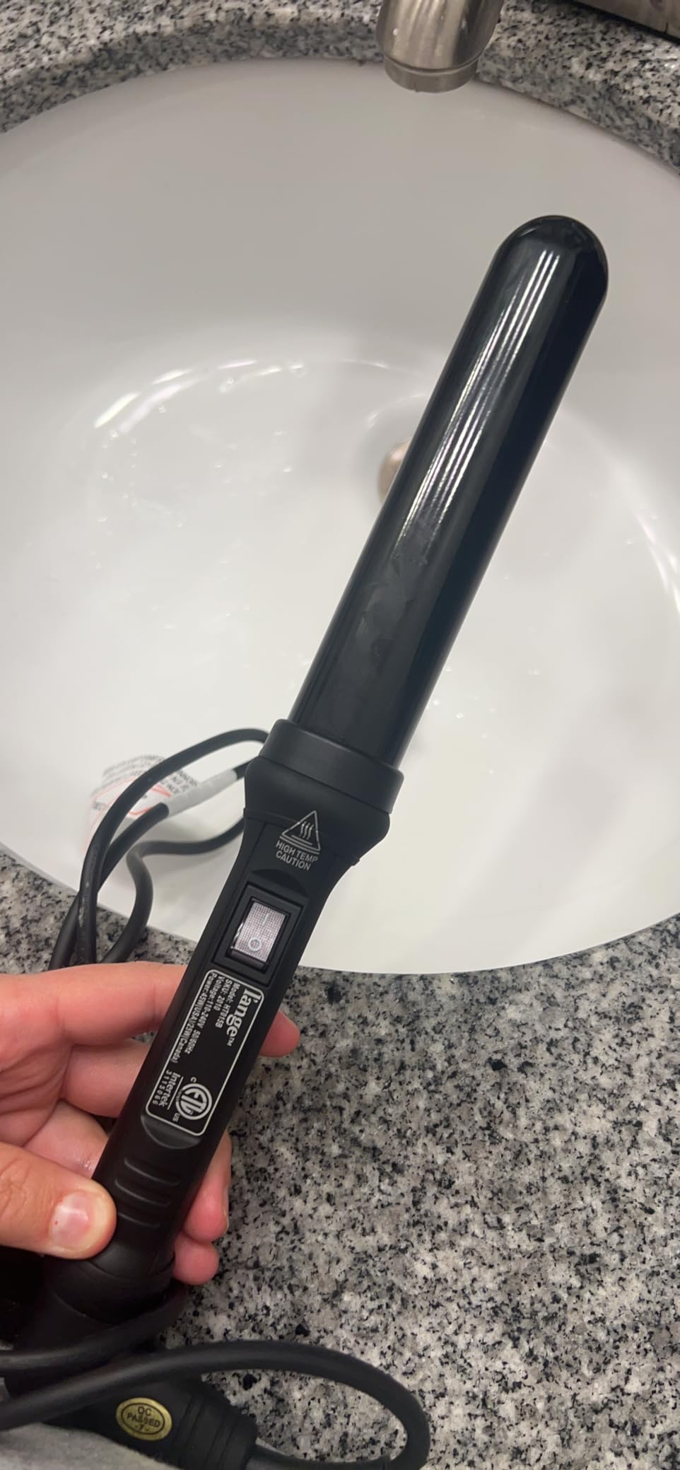 L'ANGE HAIR Ondulé 25MM Titanium Curling Wand | Professional Hot Tools Curling Iron 1 Inch | Salon Hair Styling Wands for Beach Waves | Best Hair Curler Wand for Frizz-Free, Lasting Curls customer photo 1