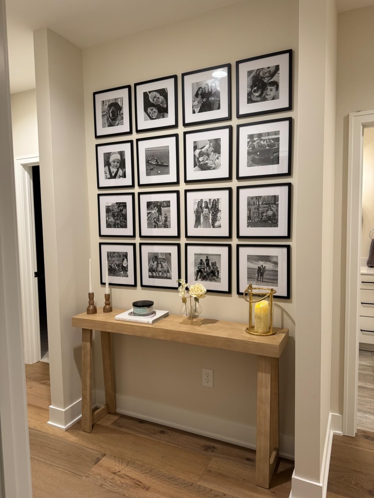 Gallery Perfect 12-Piece Black Photo Frame Set with Hanging Template - 12x12 Picture Frame Matted to 8x8 - Gallery Wall Kit customer photo 2