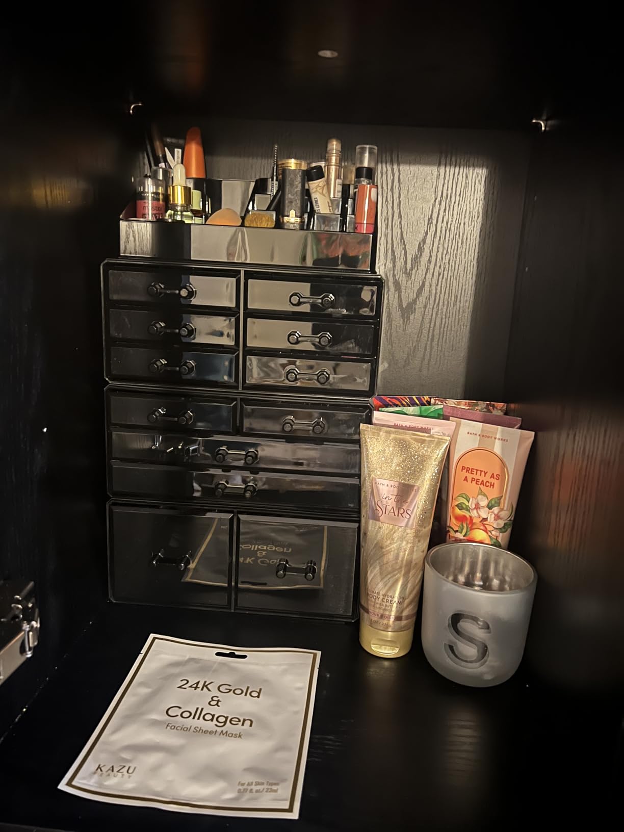 Readaeer Makeup Cosmetic Organizer Storage Drawers Display Boxes Case with 12 Drawers (Black) customer photo 2