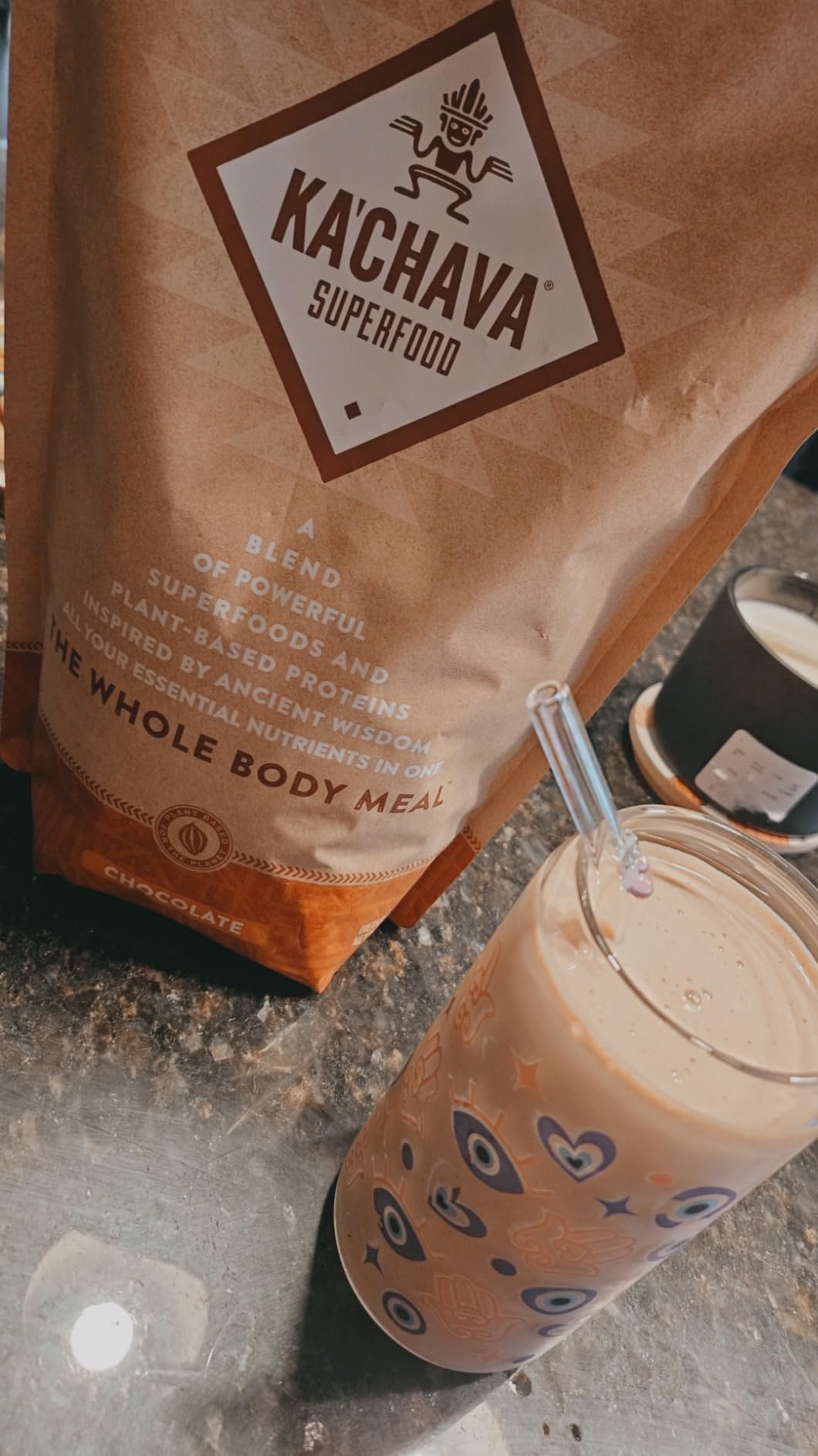 Ka’Chava Whole Body Meal Shake Chocolate 2 lb – Vegan Protein Powder with 85+ Superfoods & Greens – Plant-Based Meal Replacement with Probiotics & Digestive Enzymes – Gluten & Dairy Free (15 Servings) customer photo 1