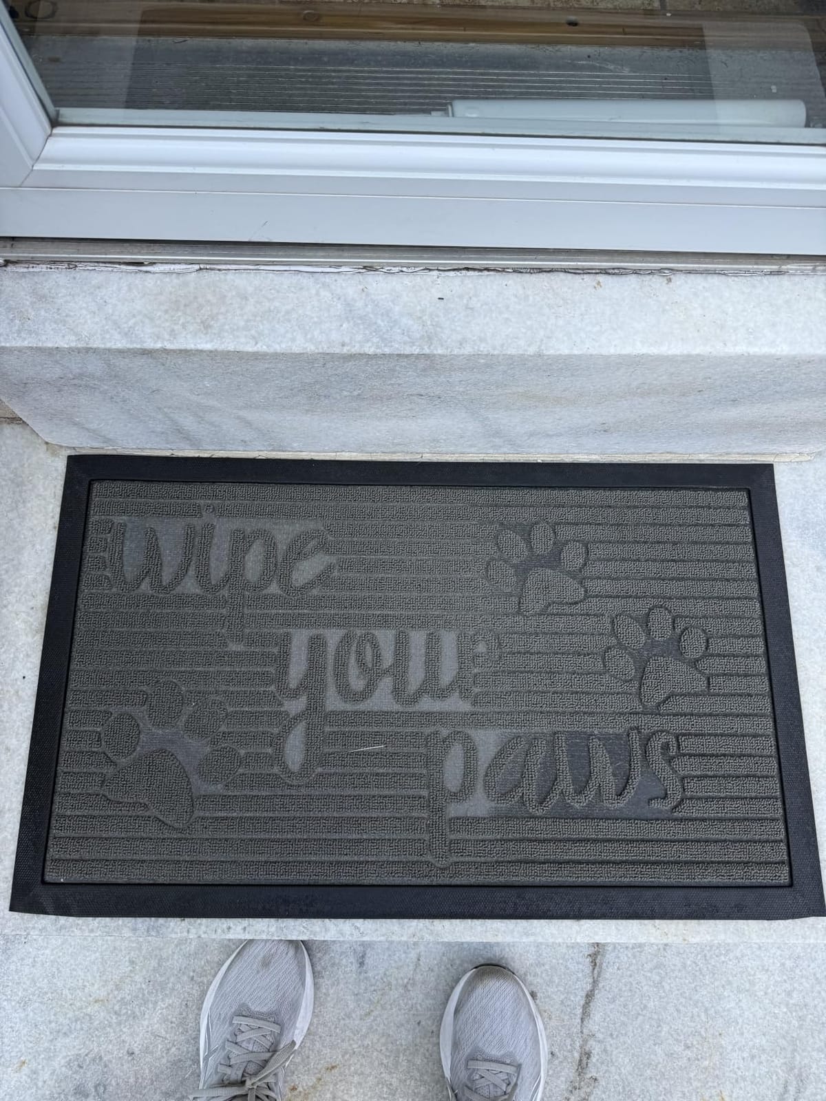 GORILLA GRIP WeatherMAX Door Mat, Indoor Outdoor Use, 29x17 Gray Diamond customer photo 1
