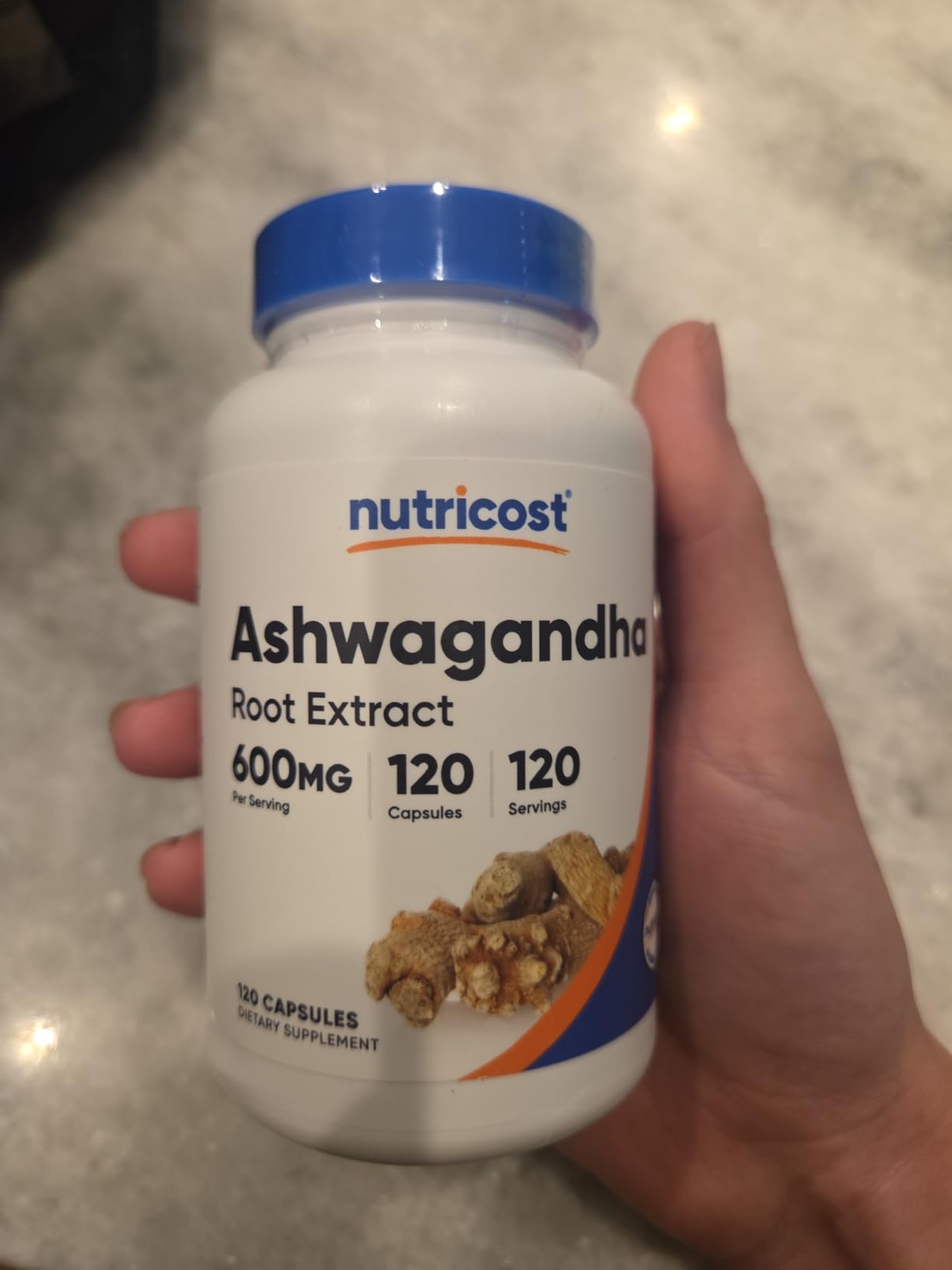 Nutricost Ashwagandha Herbal Supplement 600mg, 120 Capsules, Gluten-Free customer photo 1