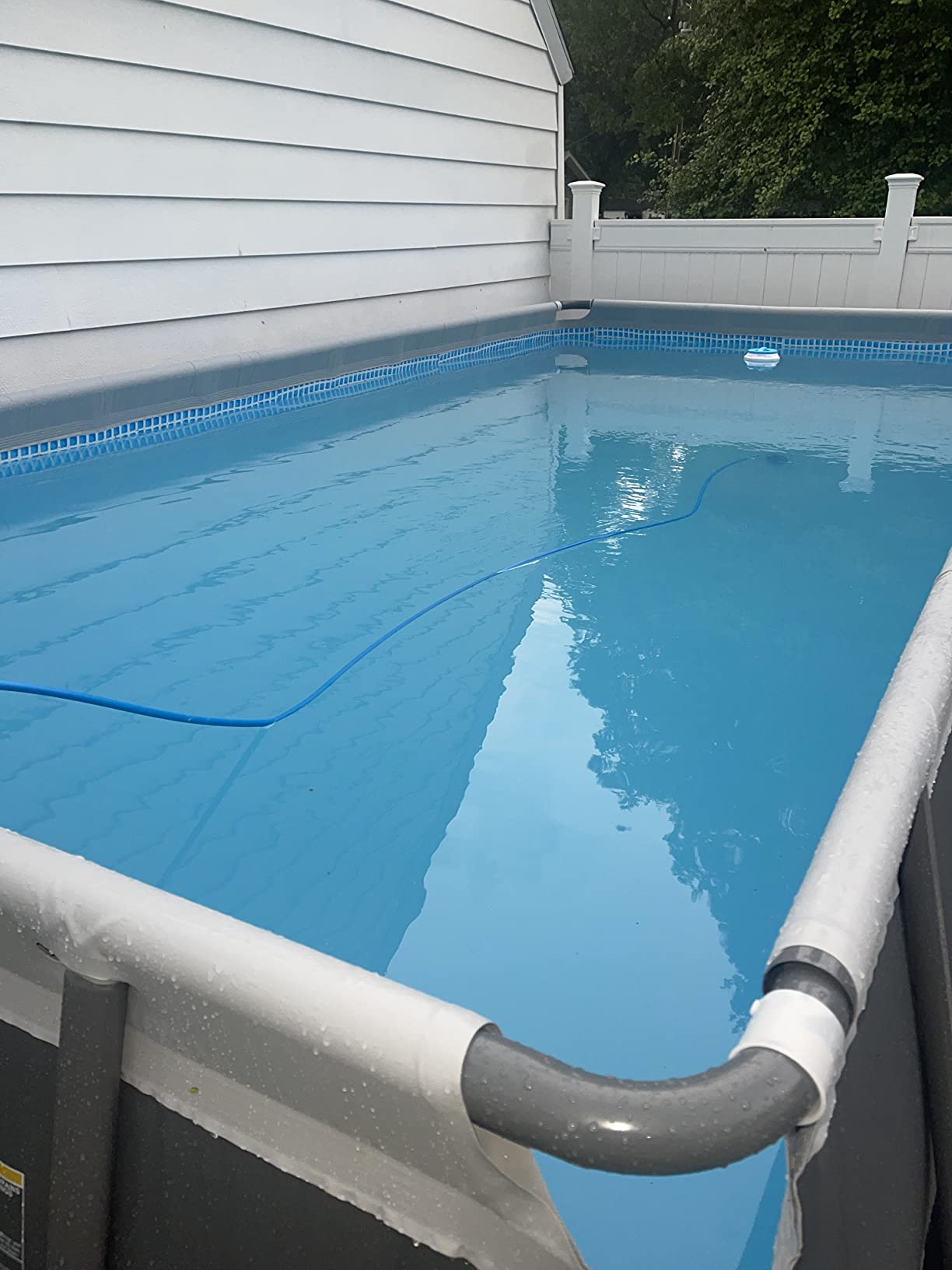 Intex 26351EH 18ft X 9ft X 52in Ultra Frame Rectangular Pool Set with Sand Filter Pump, Ladder, Ground Cloth & Pool Cover customer photo 1