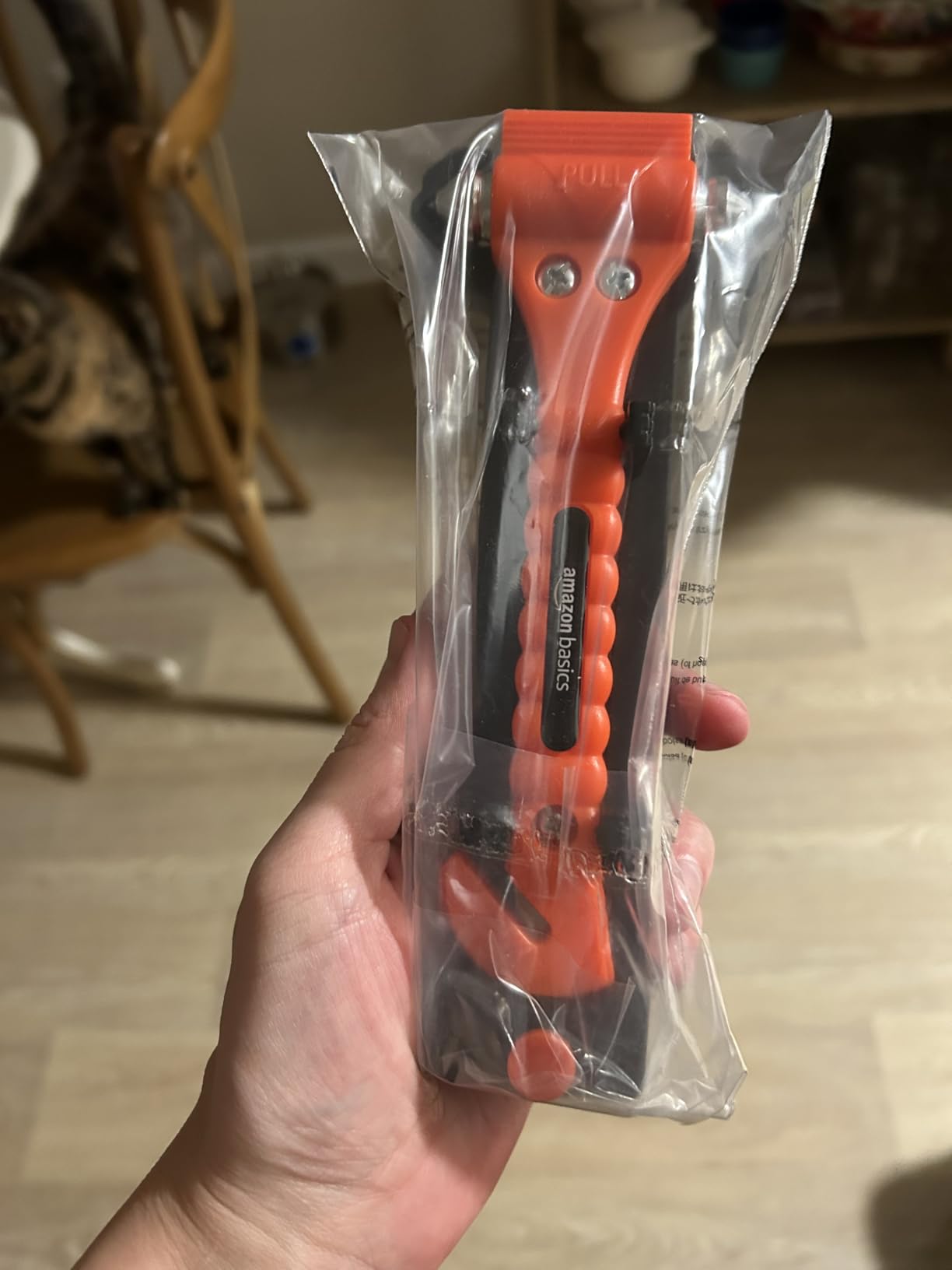 Amazon Basics Emergency Escape Tool, Window Breaker and Seatbelt Cutter, Car Safety Hammer with Protective Bracket, Bright Orange, 2 Pack, SW-835 customer photo 1