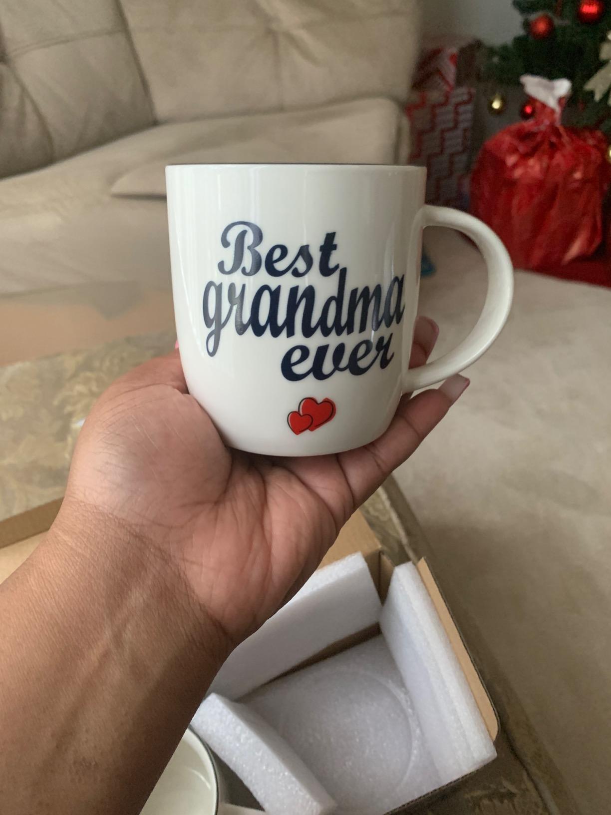 Triple Gifffted Worlds Best Grandparents Coffee Mugs Gift Set, 13oz Ceramic customer photo 1
