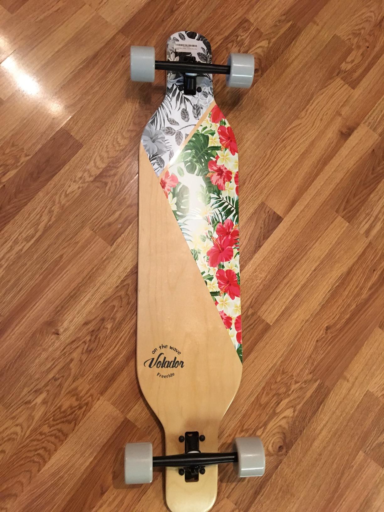 VOLADOR Urban Freeride Pro Longboard| Adaptive Cruiser 42inch| North America Maple| Camber Concave Drop Through Longboard Complete| Setup for Urban Commuting customer photo 1