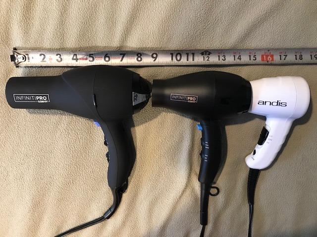 INFINITI PRO CONAIR Travel Hair Dryer, 1600W Mighty Mini Compact Blow Dryer with Concentrator Attachment, Lightweight Professional AC Motor for Fast Drying, 3 Heat & 2 Speed Settings, Black customer photo 1