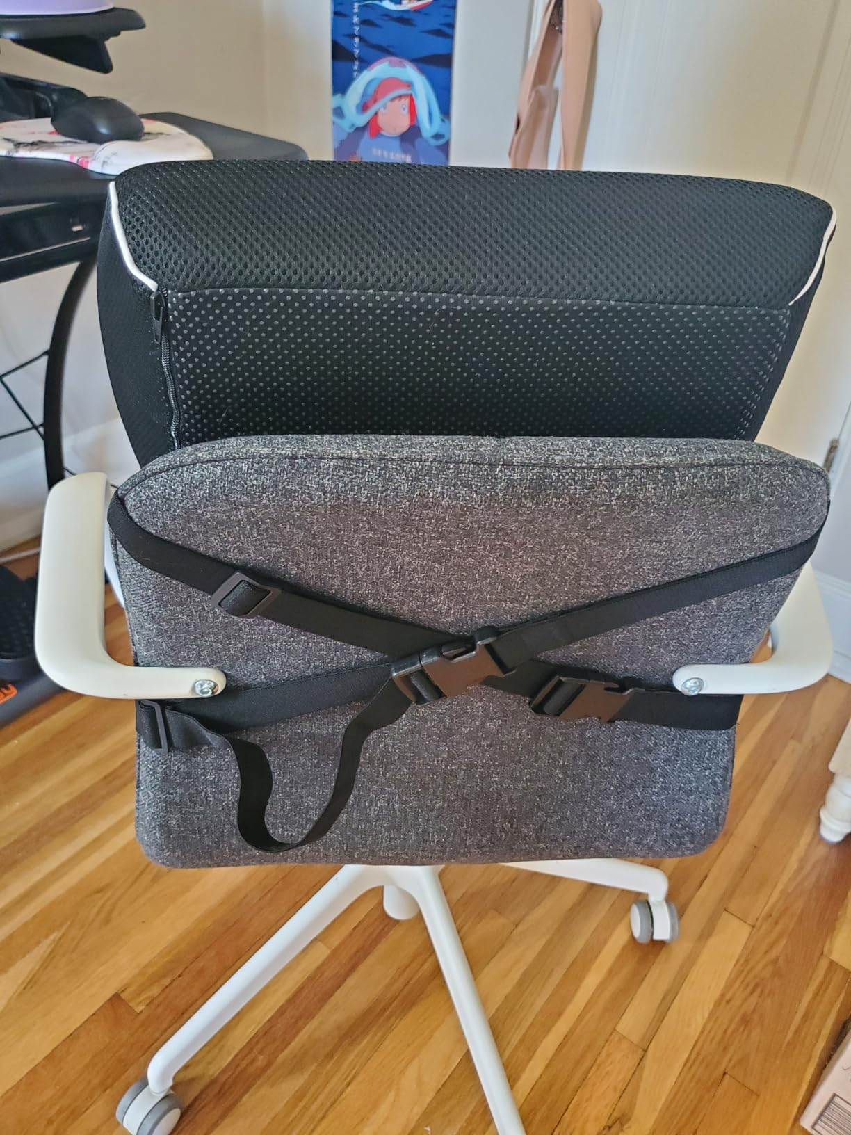 Lumbar Support Pillow for Office Chair,Mothers Day Gifts for Mom, Back Support Pillow for Car, Office Supplies, Chair Cushions, Back Pain Relief Improve Posture, Mesh Cover Double Adjustable Straps customer photo 2