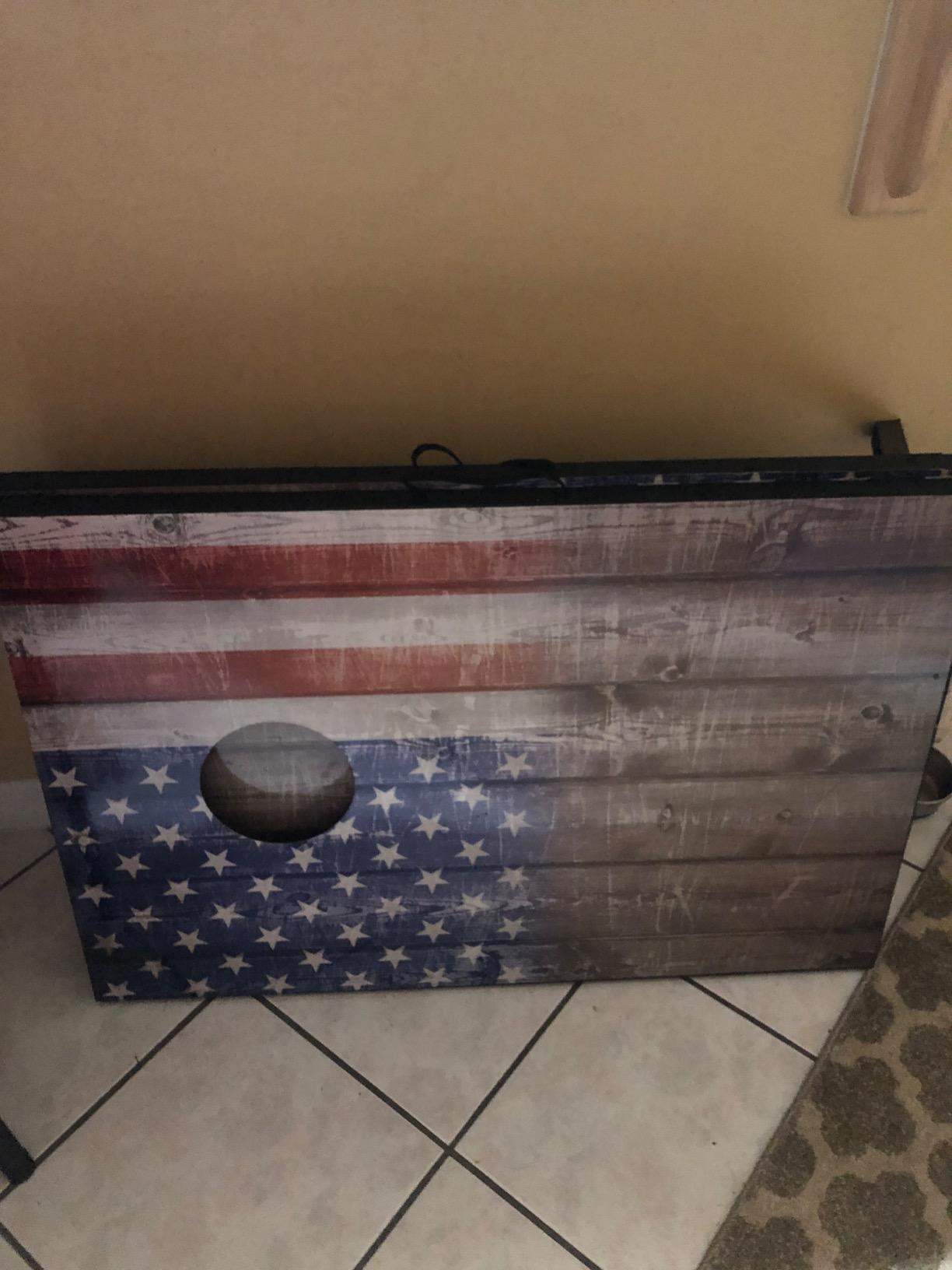 Wild Sports Stars & Stripes Cornhole Board Set, 2 Boards & 8 Bean Bags customer photo 1