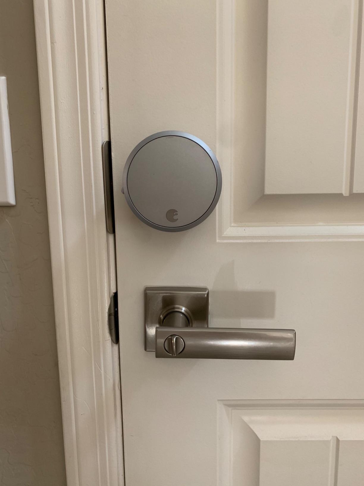 August Home Smart Lock Pro + Connect Hub - Wi-Fi Smart Lock for Keyless Entry - Works with Alexa, Google Assistant, and more - Silver customer photo 1