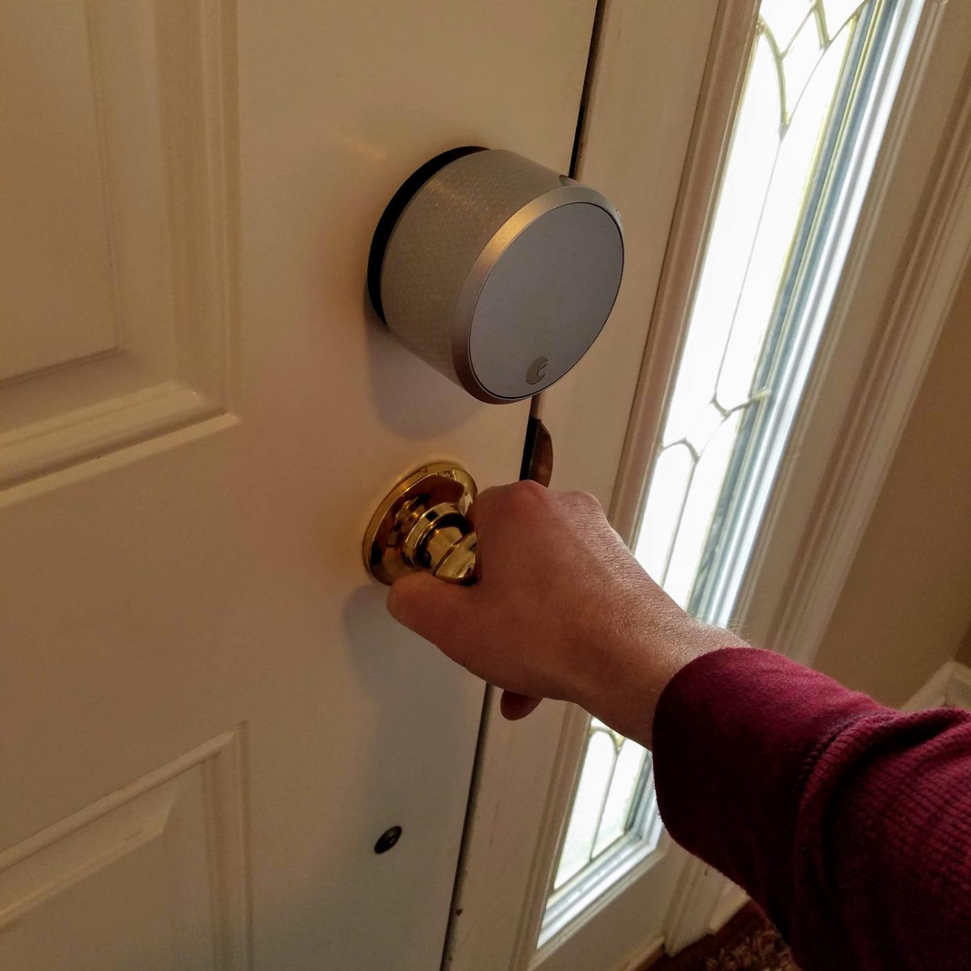 August Home Smart Lock Pro + Connect Hub - Wi-Fi Smart Lock for Keyless Entry - Works with Alexa, Google Assistant, and more - Silver customer photo 2