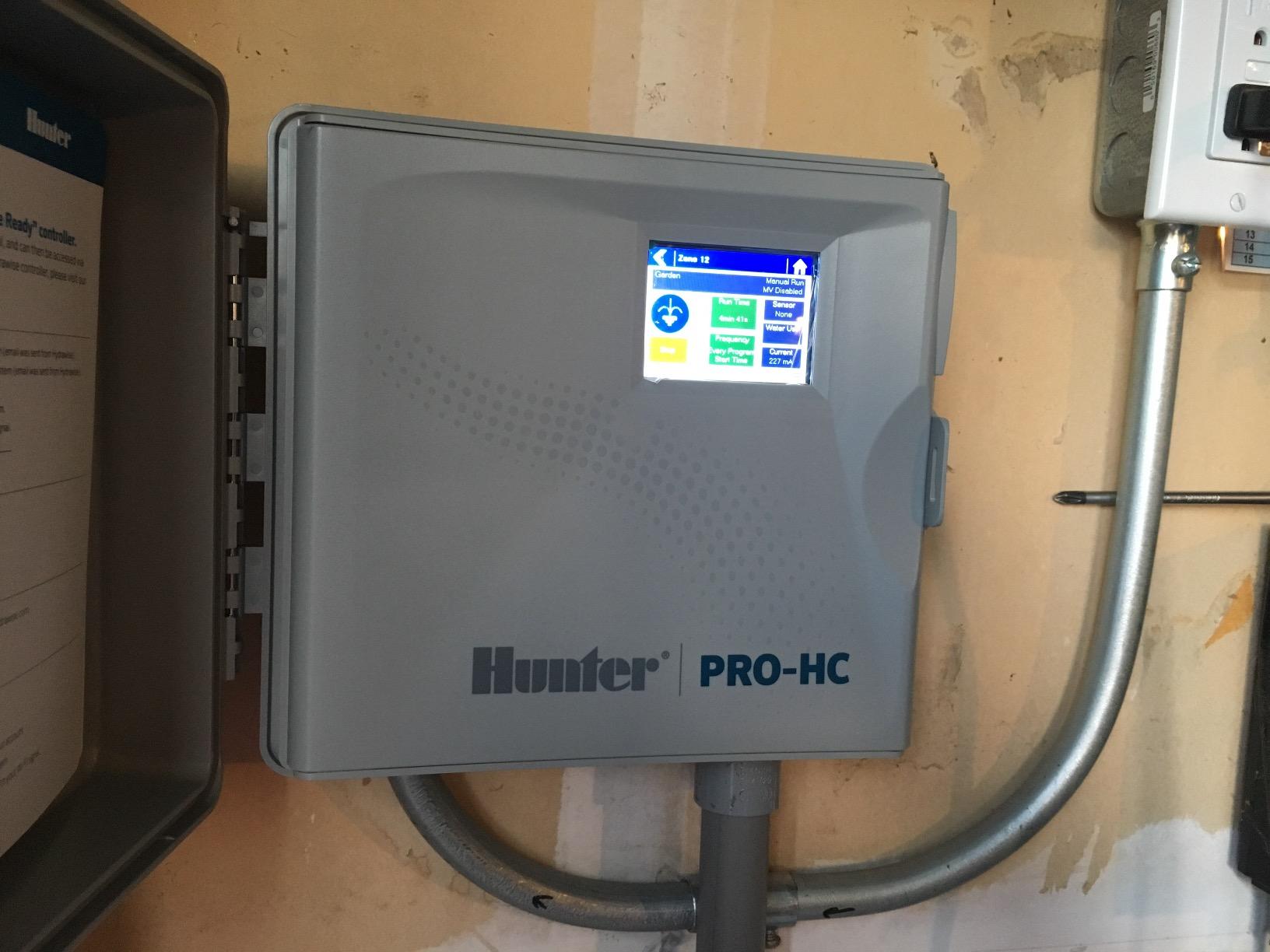 Hunter PRO-HC WiFi Sprinkler Controller, 24 Zone Smart Irrigation Timer | Indoor/Outdoor 24 station smart irrigation controller with Hydrawise app control, touchscreen, and weather-based scheduling customer photo 2