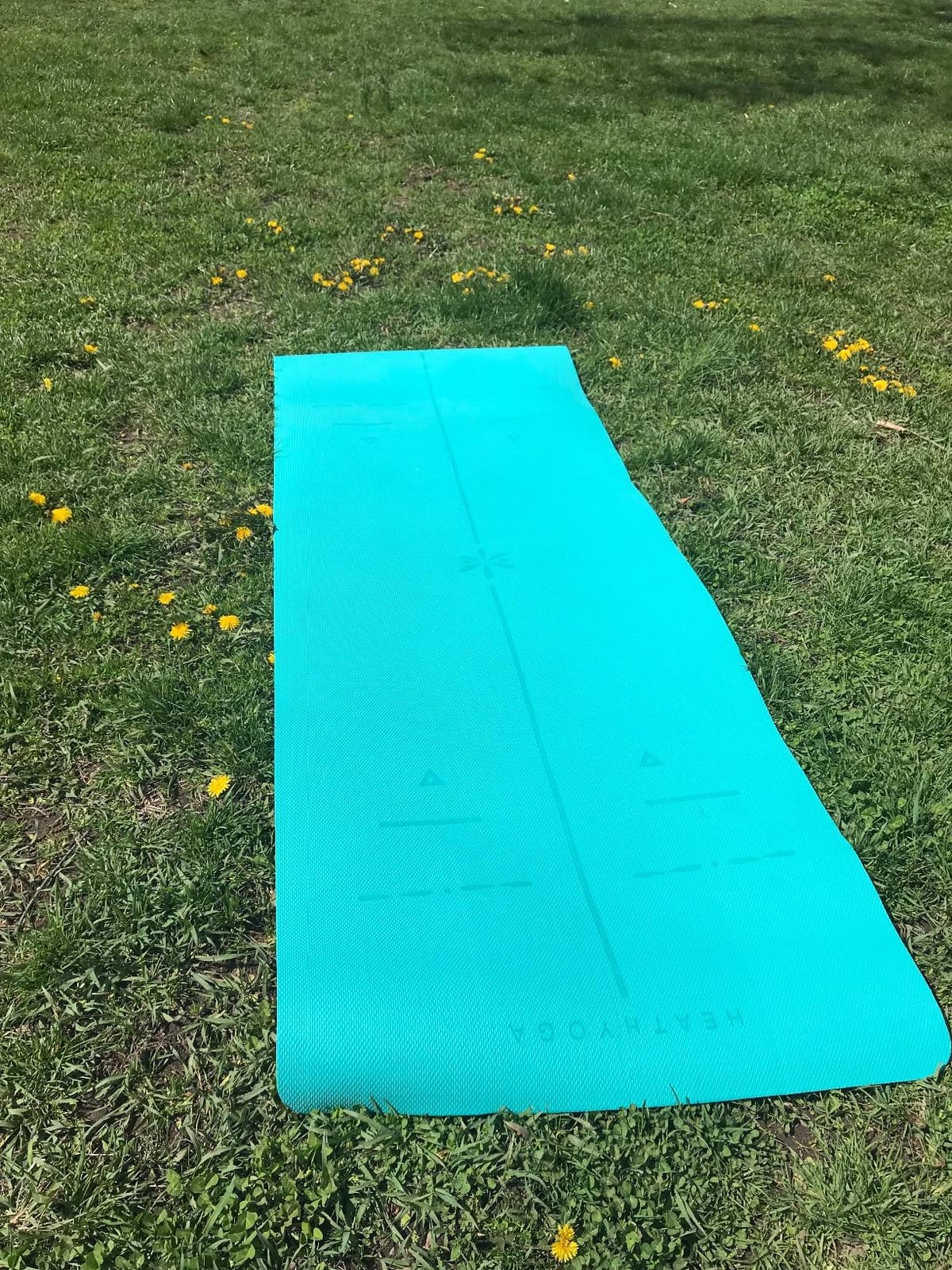 Heathyoga Yoga Mat Non Slip TPE Pilates Exercise Mats for Home Workout Gym Fitness Eco Friendly Thick Hot Yoga Mat with Strap Body Alignment,72