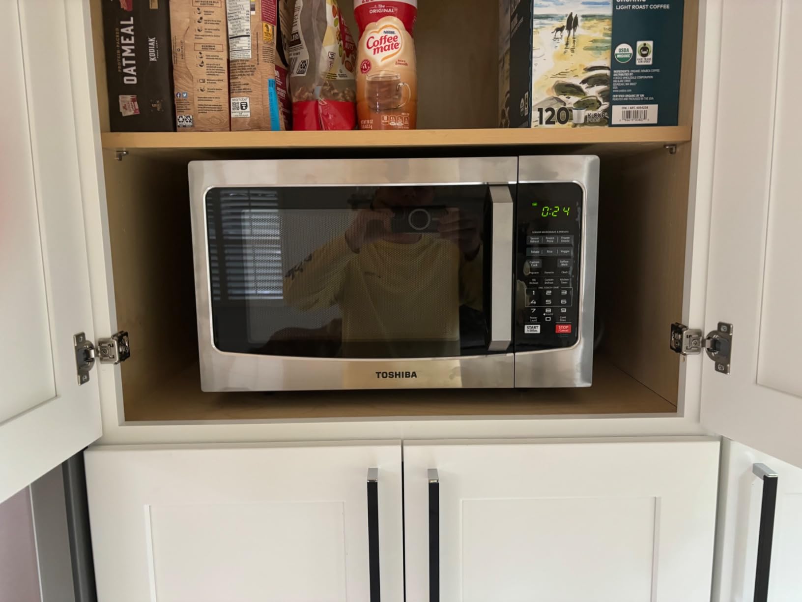 TOSHIBA Countertop Microwave Oven, 1.2 Cu.Ft, 1000W, Stainless Steel, Smart Humidity Sensor, 12 Auto Menus, Mute Function, ECO Mode, Easy Clean Interior customer photo 1