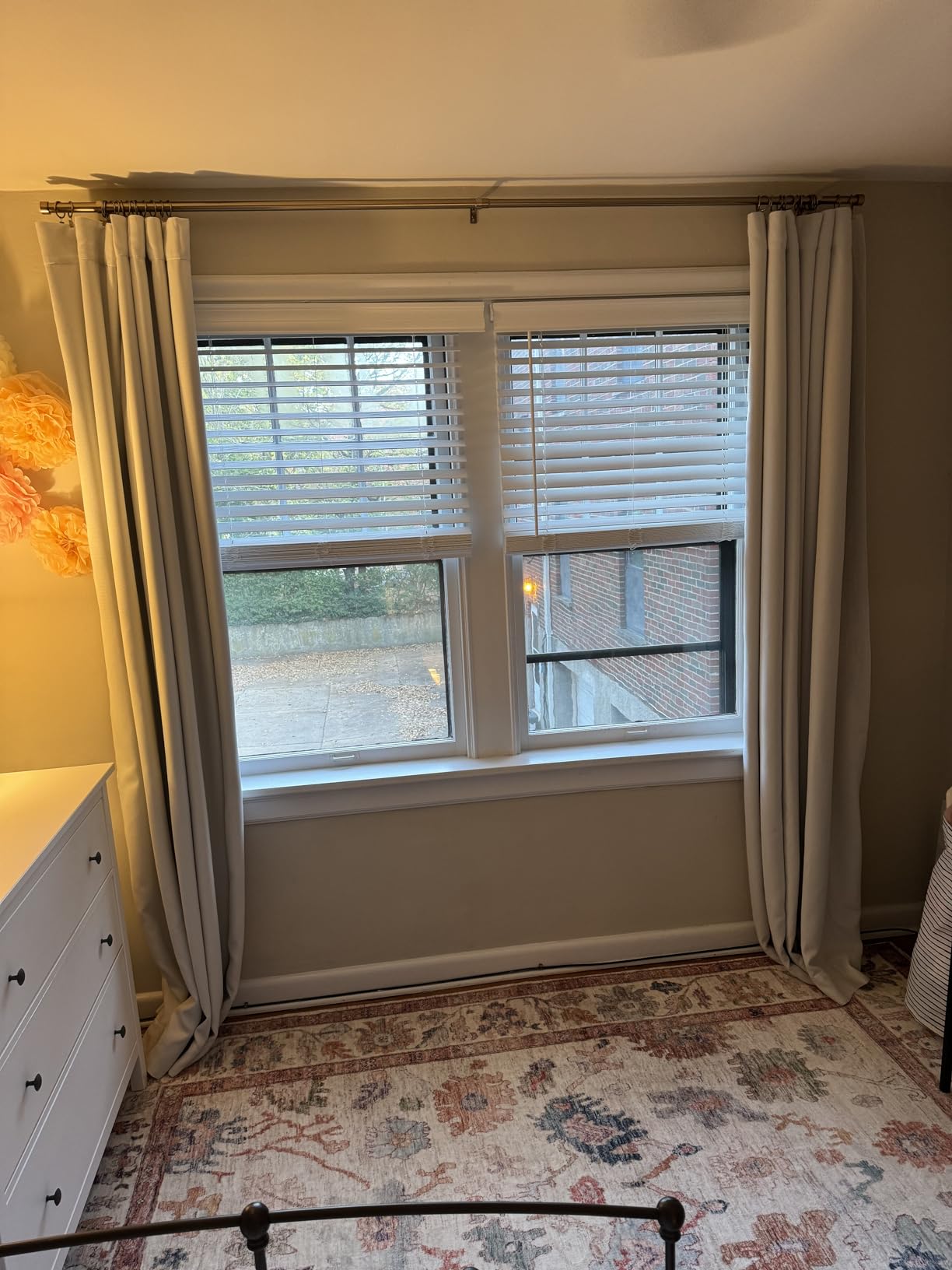 Faux Linen Curtains for Living Room (1 Panel) - 50W X 96L, Birch Taupe customer photo 1