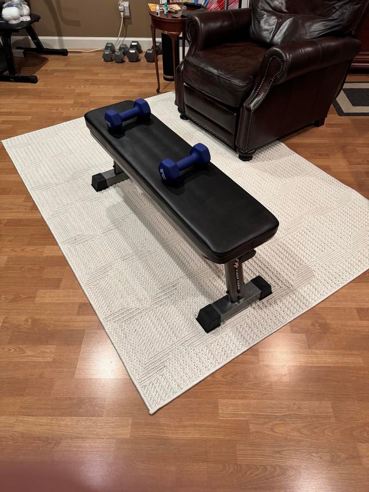 Finer Form Foldable Flat Weight Bench for Home Gym, 1,000 lb Capacity customer photo 2