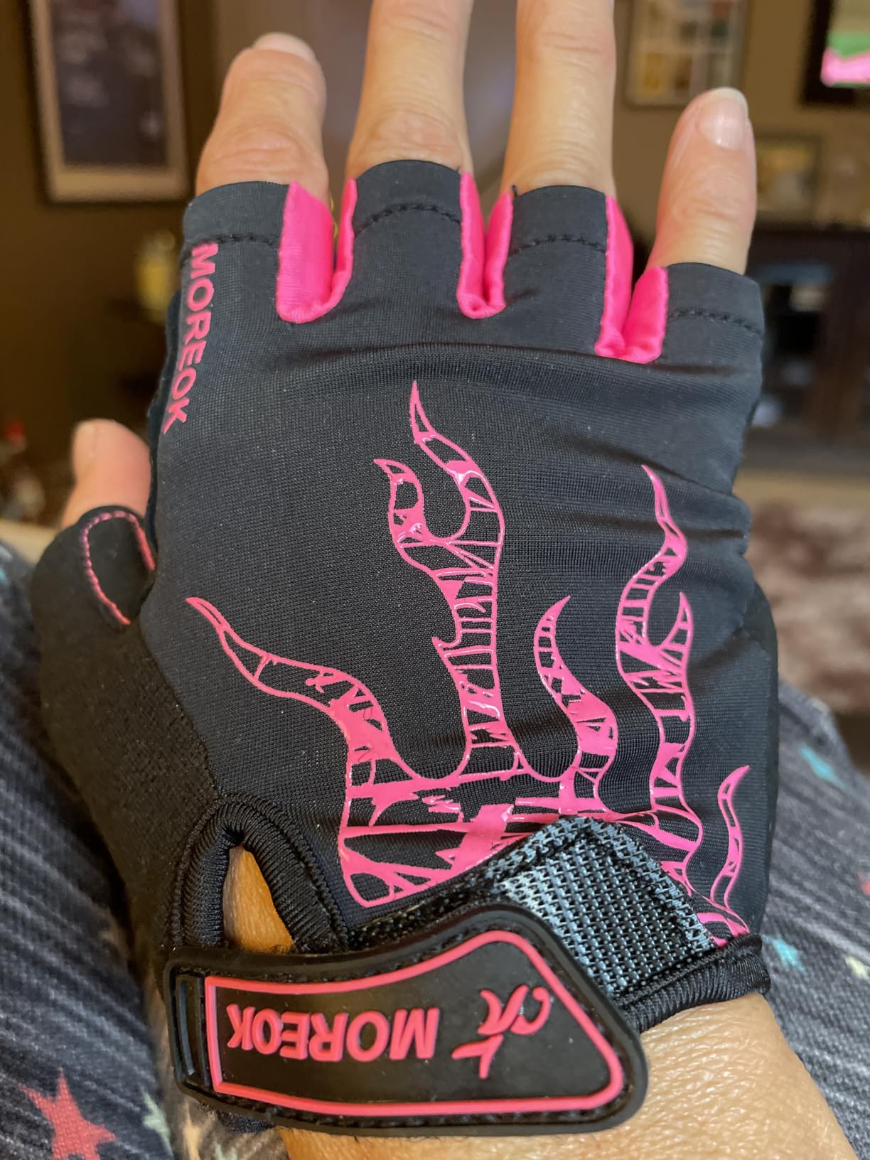 MOREOK Cycling Gloves Bike Bicycle Gloves, Half Finger 5MM Gel Anti-Slip customer photo 2