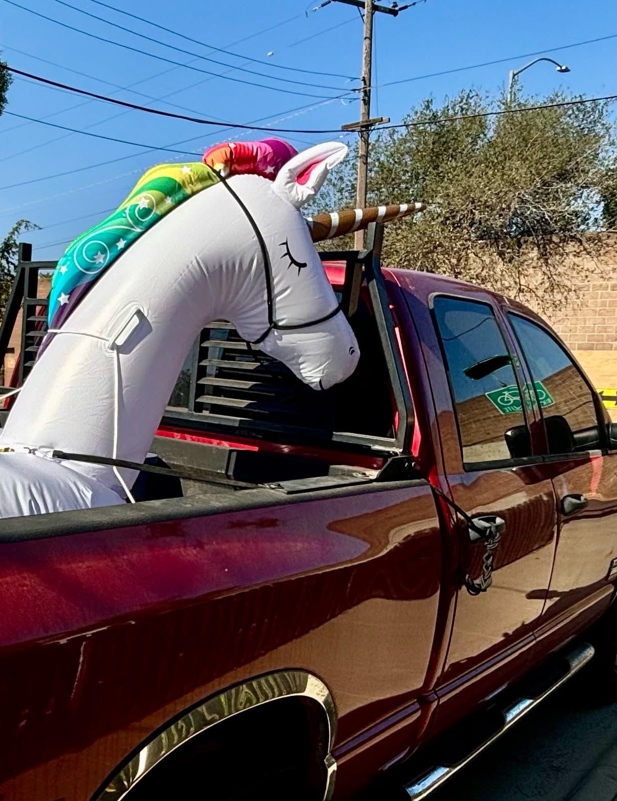 Jasonwell Giant Inflatable Unicorn Pool Float Floatie Ride On with Fast Valves Large Rideable Blow Up Summer Beach Swimming Pool Party Lounge Raft Decorations Toys for Kids Adults customer photo 2