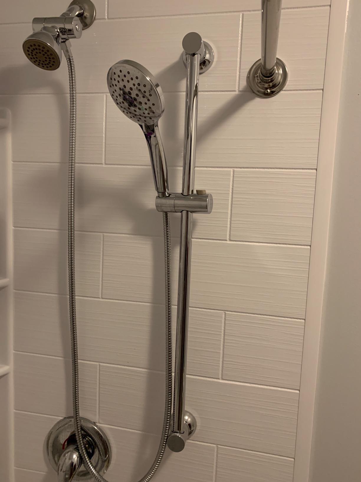 Moen Chrome Eco-Performance 5-Function Handheld Removable Shower Head, Adjustable 30-Inch Slide Bar and 69-Inch Long Hose, 3558EP customer photo 1