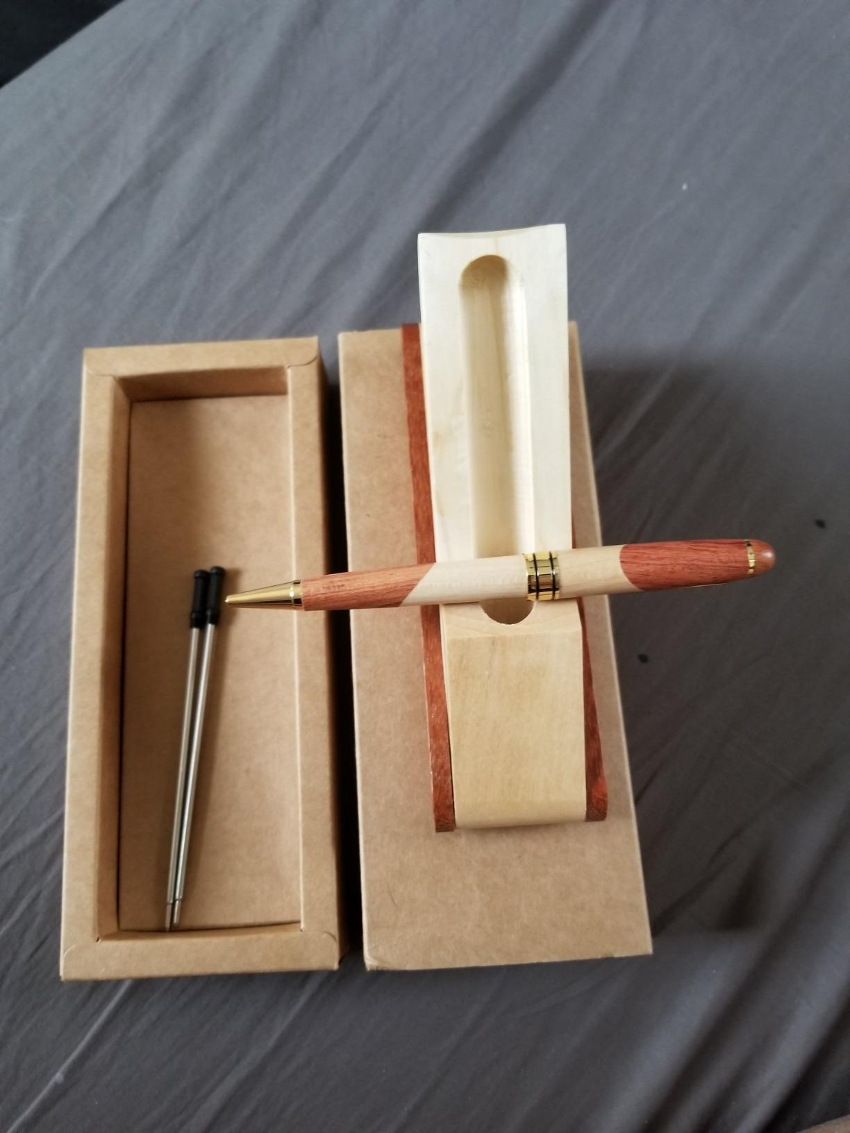 Luxury Wood Ballpoint Pen Set & Fancy Pen Box for Men Gift Desk Nice Pens customer photo 1