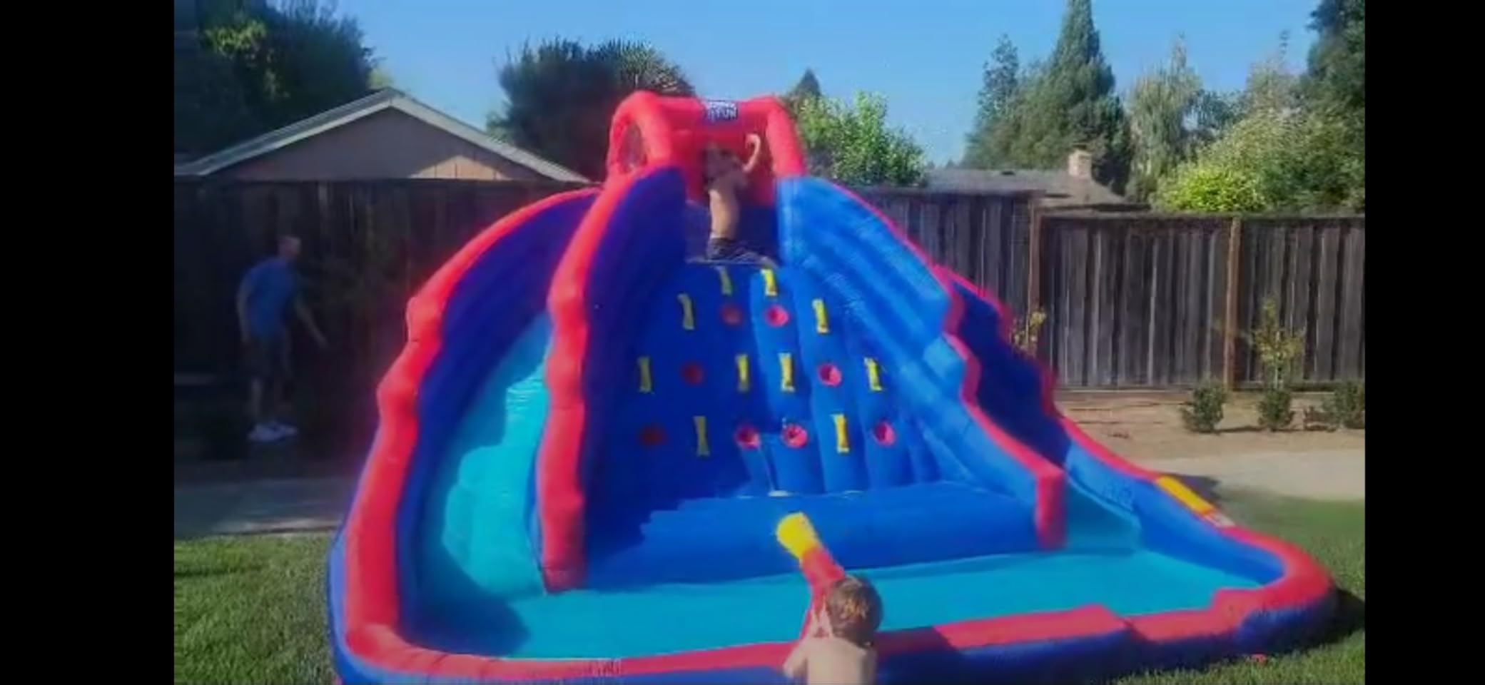 SUNNY & FUN Ultra Climber Inflatable Water Slide Park with Two Slides customer photo 2
