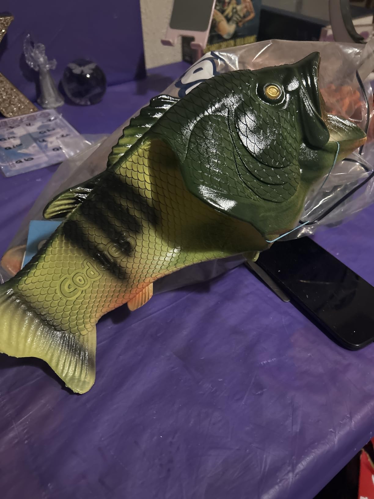 Coddies Fish Flip Flops - The Original Fish Slippers - Funny Gift, Unisex Sandals, Bass Slides, Pool, Beach & Fishing Shoes - Men & Women customer photo 2
