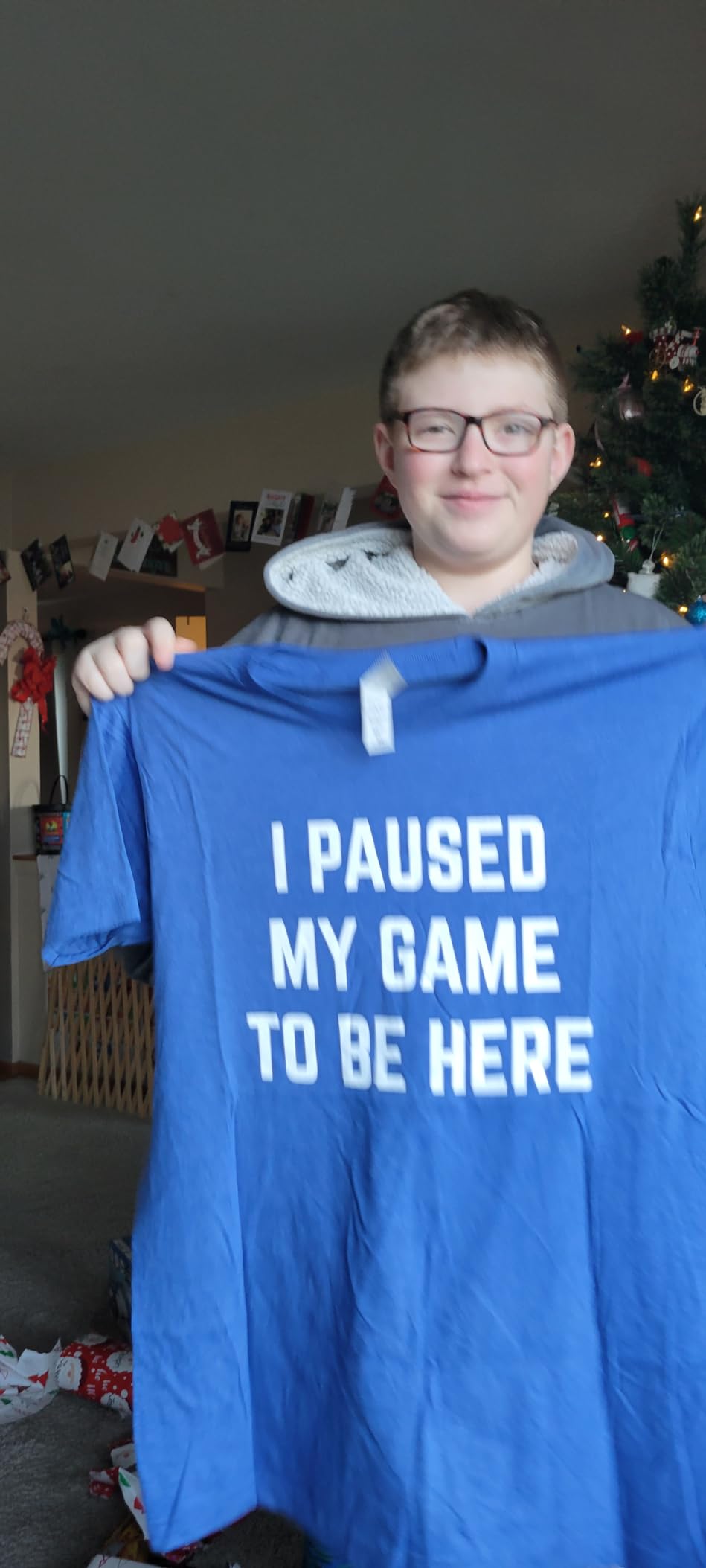 I Paused My Game to Be Here - Funny Video Gamer Humor Joke for Men Women T-Shirt customer photo 2