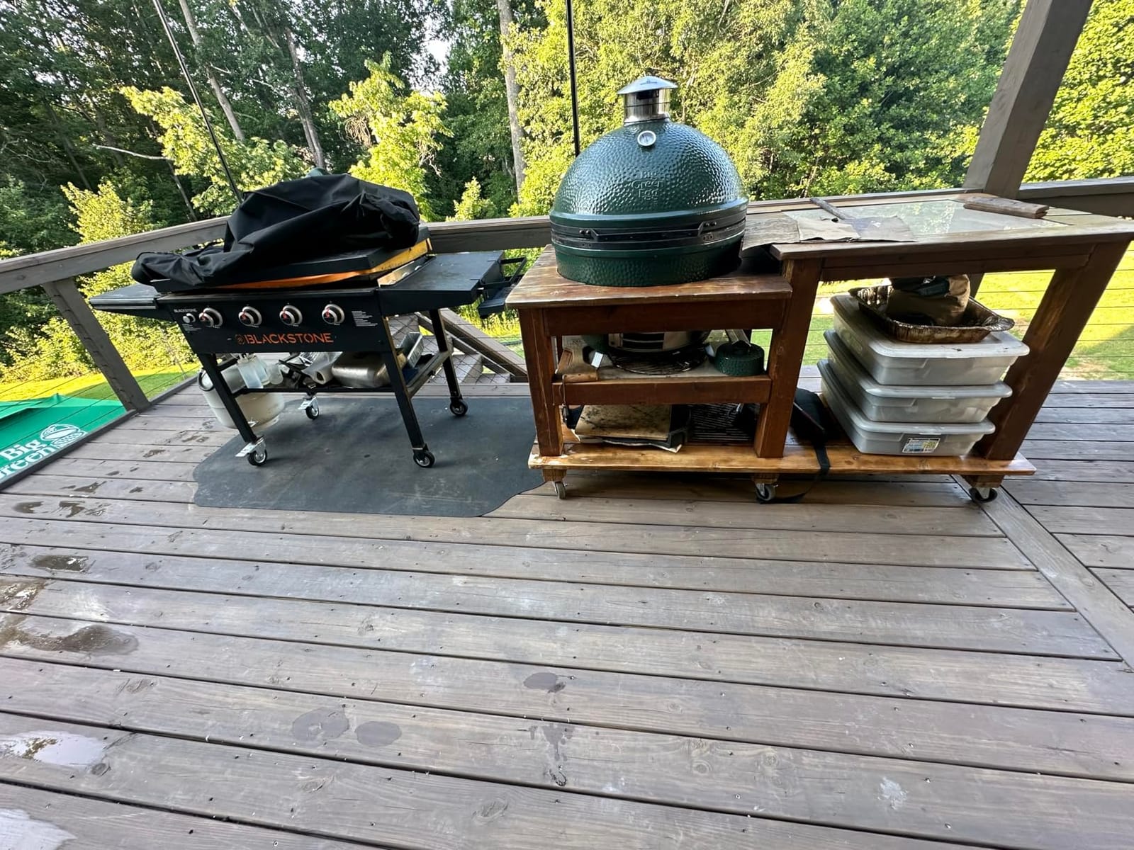GRILLTEX Under the Grill Protective Deck and Patio Mat, 39 x 72 inches, Black customer photo 1