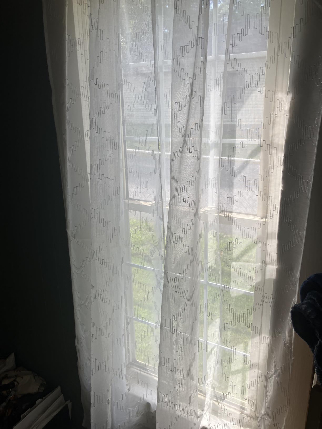 MIULEE 2 Panels White Sheer Curtains for Living Room 54 X 84 Inches customer photo 2