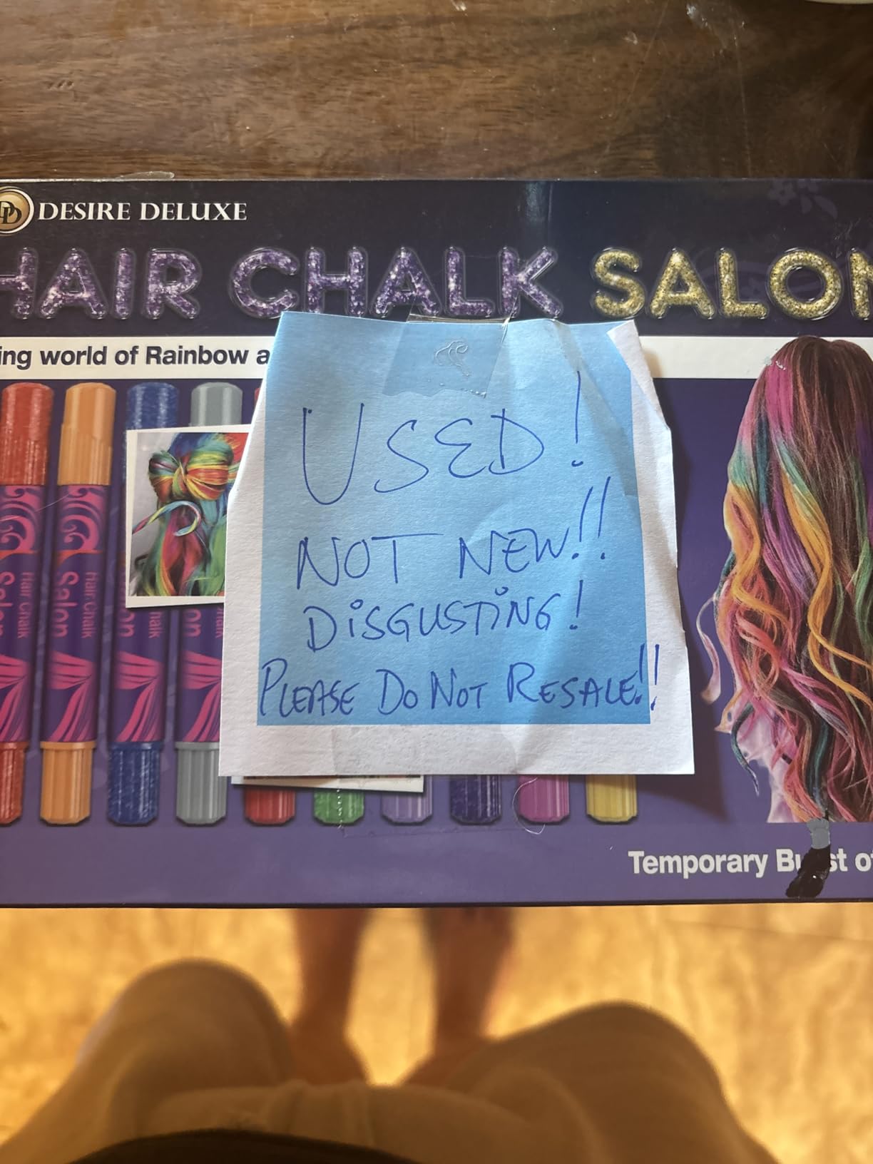 Desire Deluxe Girls Gifts Hair Chalk - 10 Temporary Washable Color Pens for Kids, Teenage, Make Up & Dress Up Colourful Styles Set Toy for Christmas, Birthday, Halloween Accessories, Party Activities customer photo 1