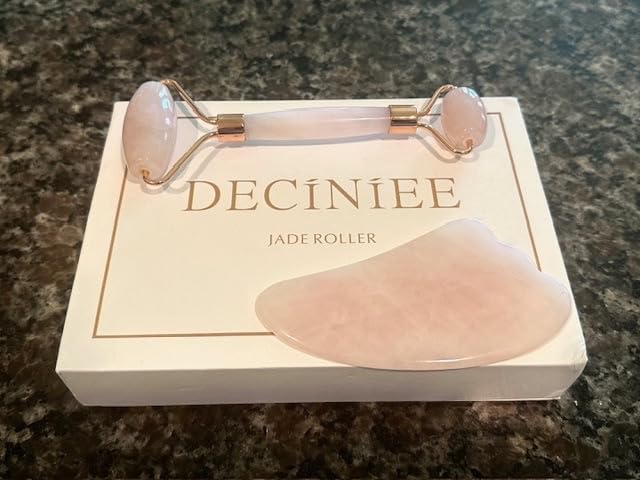 Deciniee Gua Sha Face Roller Tools: Jade Roller Facial Tools for Skin Care - Facial Massager for Face, Eyes, Neck, Relieve Fine Lines and Wrinkles customer photo 1