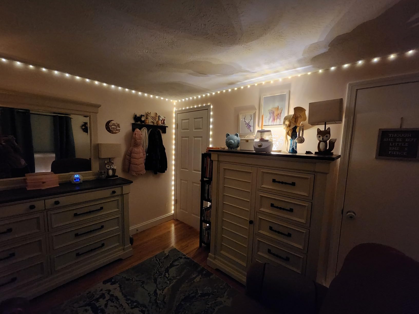 Twinkle Star 200 LED 66 FT Copper String Lights, Warm White customer photo 2