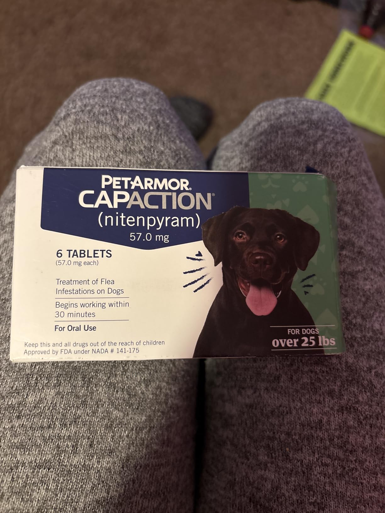 PetArmor CAPACTION (nitenpyram) Oral Flea Treatment for Dogs, Fast Acting Tablets Start Killing Fleas in 30 Minutes, Dogs Over 25 lbs, 6 Doses (Pack of 1) (Packaging May Vary) customer photo 1