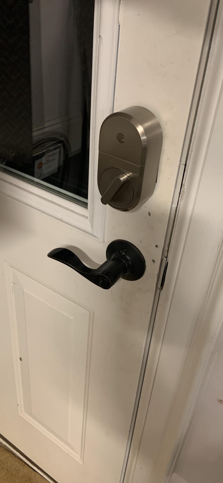 August Home Smart Lock + Connect Wi-Fi Bridge, Satin Nickel, Works with Alexa, Keyless Home Entry from Anywhere customer photo 2