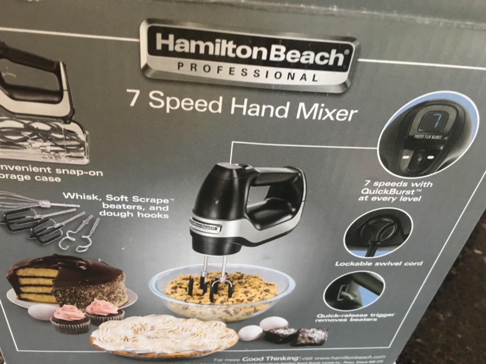 Hamilton Beach Professional 7-Speed Digital Electric Hand Mixer | High-Performance DC Motor | Slow Start | Snap-On Storage Case | SoftScrape Beaters, Whisk, Dough Hooks | Matte Black customer photo 2