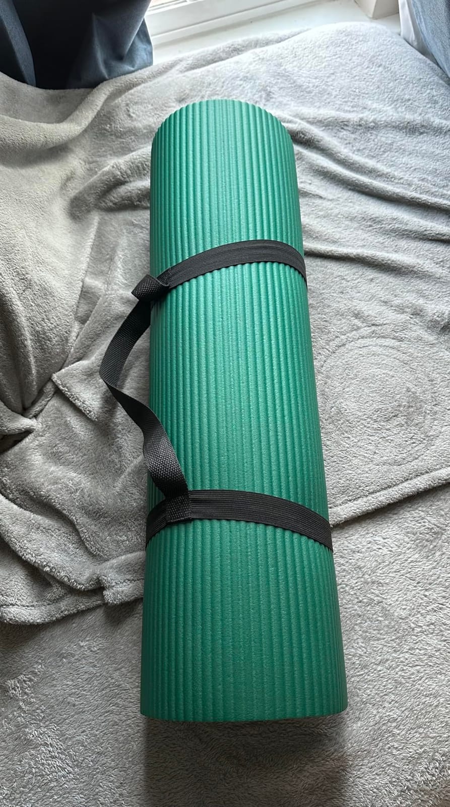 Gaiam Thick Yoga Mat, Exercise & Fitness Mat with Easy-Cinch Carrying Strap customer photo 1