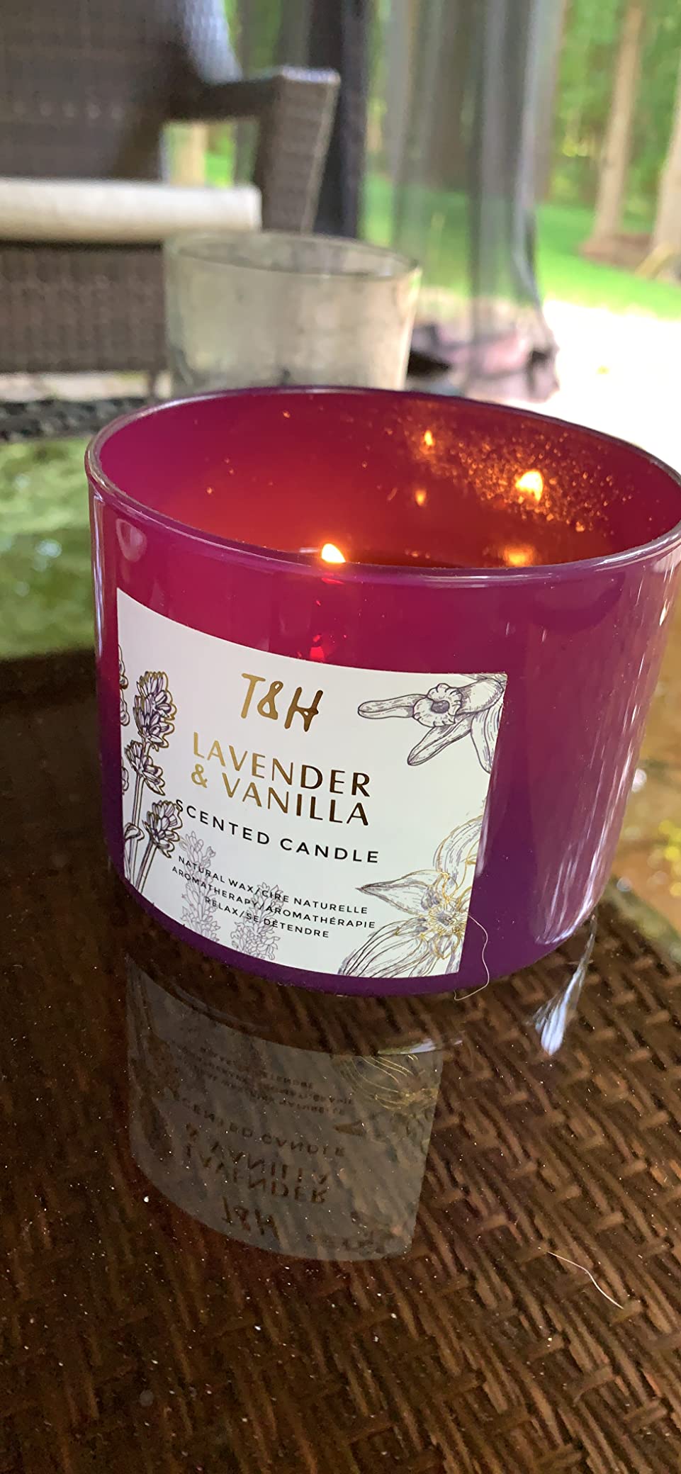 French Lavender Vanilla Large 3-Wick Soy Scented Candle for Home, 15.8 Oz customer photo 1