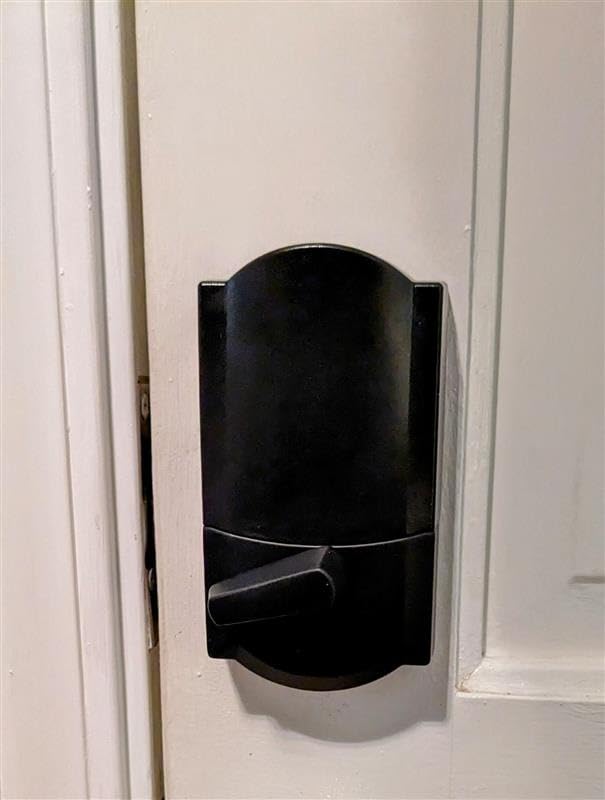 Schlage Encode Smart WiFi Deadbolt Lock with Century Trim, Matte Black | Keyless entry door lock, Touchscreen keypad, App control, Alexa, Google Home, Ring & Airbnb compatible customer photo 2