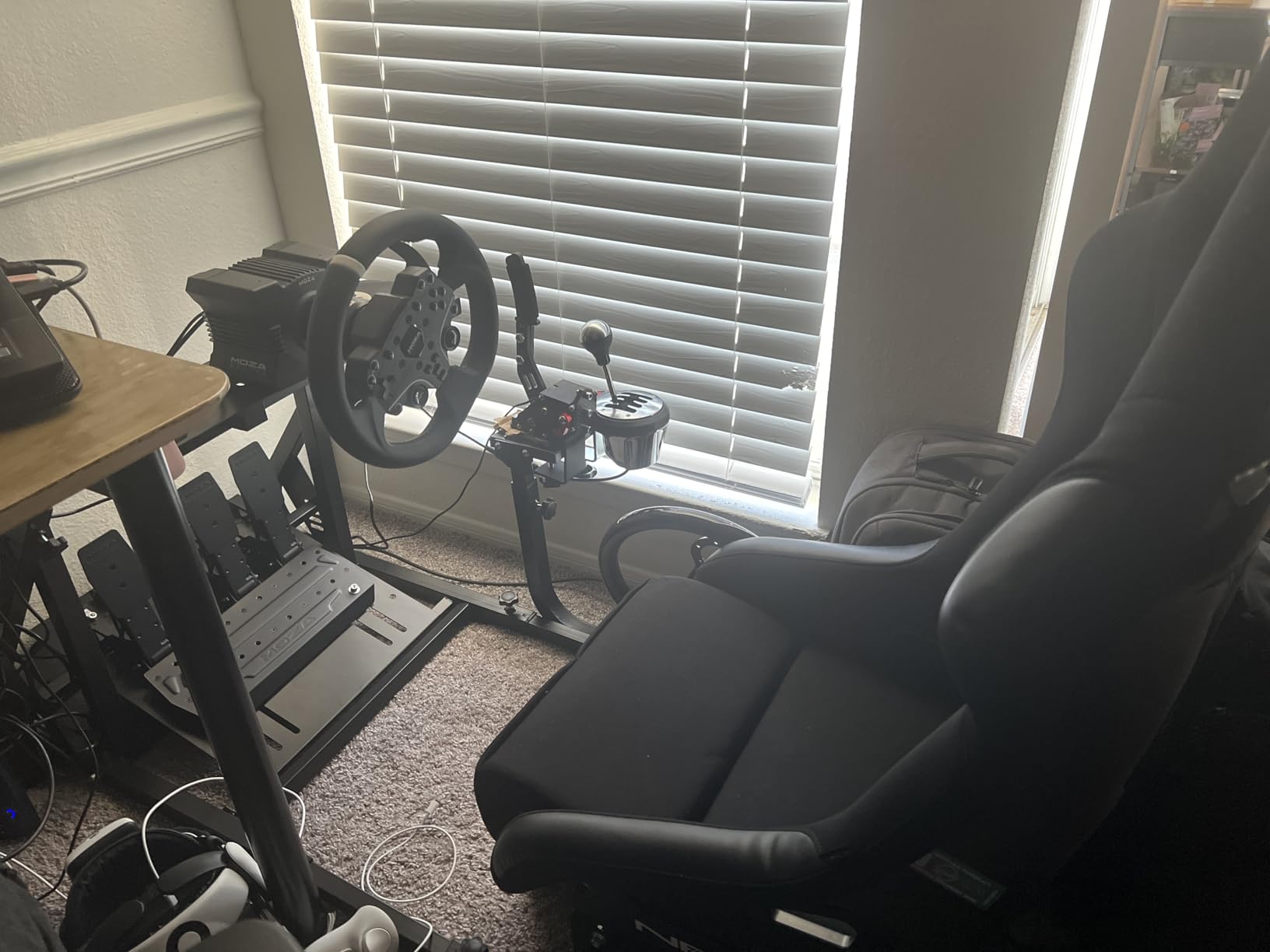 Marada Reinforced Stabilizing Racing Sim Cockpit Stand Fit for Fanatec customer photo 2