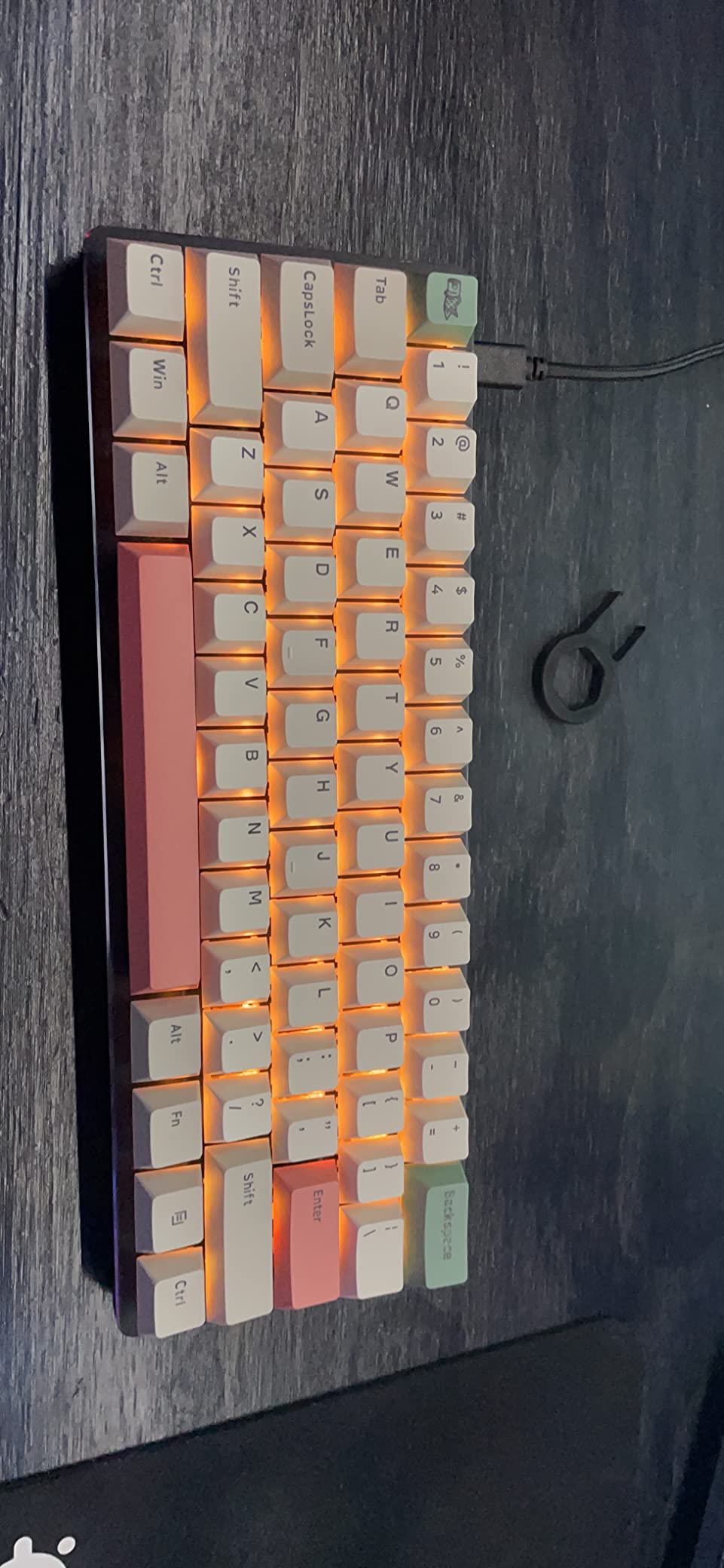 GLORIOUS Custom Gaming Keyboard - GMMK 60% Percent Compact Barebone - USB C Wired Mechanical Keyboard Kit - RGB Hot Swappable Switches & Keycaps - Black Metal Top Plate customer photo 2