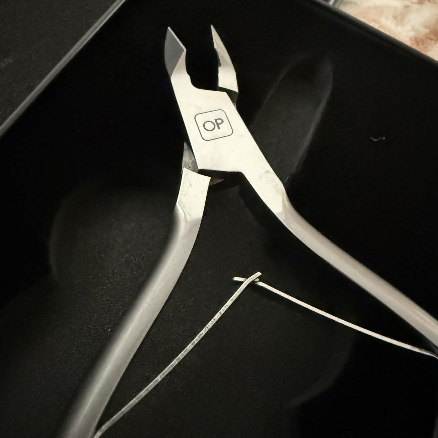 Cuticle Trimmer 3/4 Jaw Extremely Sharp Cuticle Nippers Scissors Stainless Steel Clippers Cutter Remover Pedicure Manicure Nail Tool, opove X7, Space Gray customer photo 2