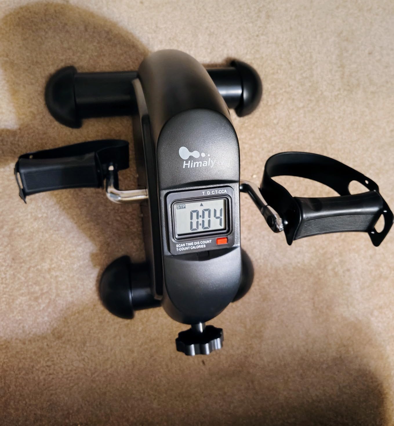 Mini Exercise Bike, himaly Under Desk Bike Pedal Exerciser Portable Foot Cycle Arm & Leg Peddler Machine with LCD Screen Displays customer photo 2