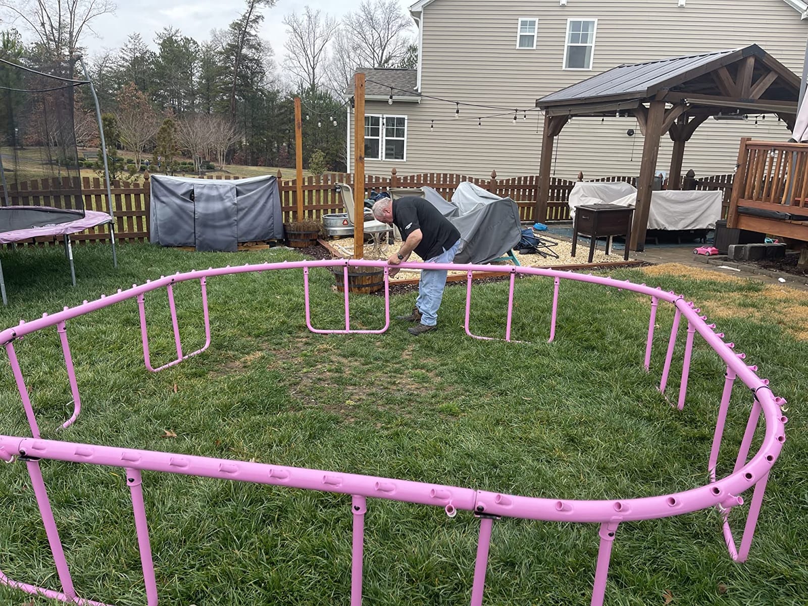 Springfree Trampoline Springless Round Backyard Trampoline with Enclosure for Kids - 11ft or 13ft Sizes & Optional Add-On Attachments & Accessories customer photo 2