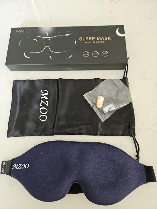 MZOO Luxury Sleep Mask for Women Men Patented Light Blocking Design customer photo 2